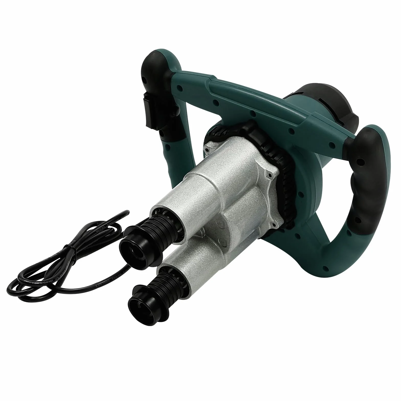 Podwójne mieszadło 2800 W, mieszadło do zaprawy murarskiej, mieszadło do betonu z 6-biegową regulacją, pogrubione pręty mieszające, ergonomiczny uchwyt, ręczny mieszadło