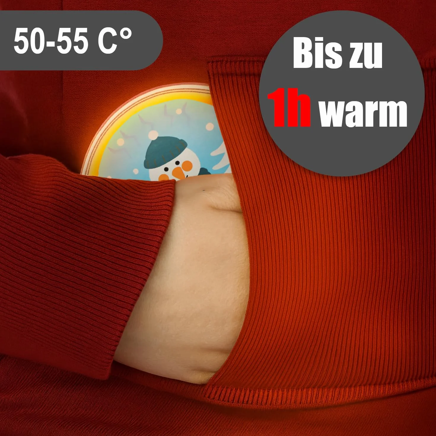 com-four® 4x wielokrotnego uzytku ogrzewacze do rak – kieszonkowe poduszki grzewcze z zimowym motywem – swiateczne wzory (4 sztuki - motywy zimowe kolorowe)