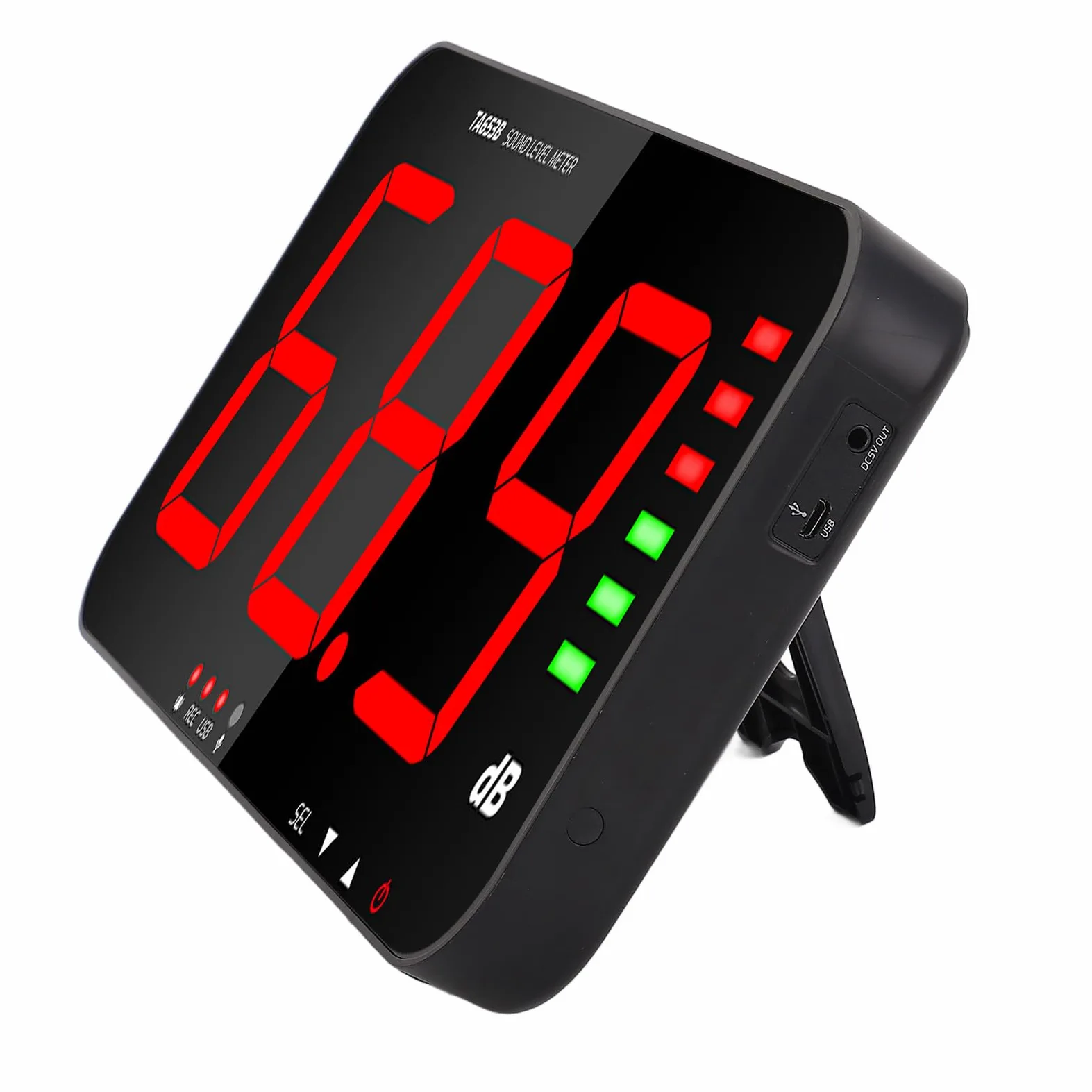 Semme Miernik Decybeli Rejestrator 30 130dB Miernik Hałasu Do Montażu na ścianie z Dużym 13-calowym Ekranem Buzzer Alarm Przechowywanie Danych Do Użytku Przemysłowego/klasowego