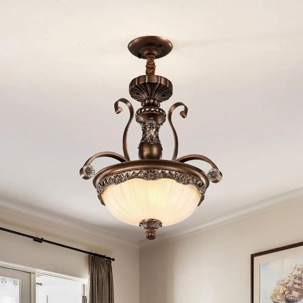Lampa wisząca ze szkła z żywicy
