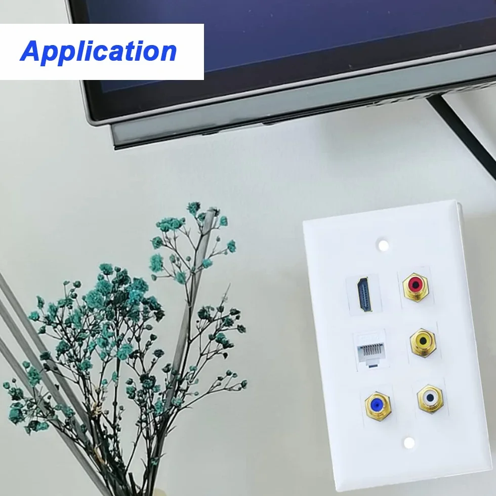 Wkładka RCA Keystone jack pozłacane gniazdo żeńskie czerwony biały żółty opakowanie 6
