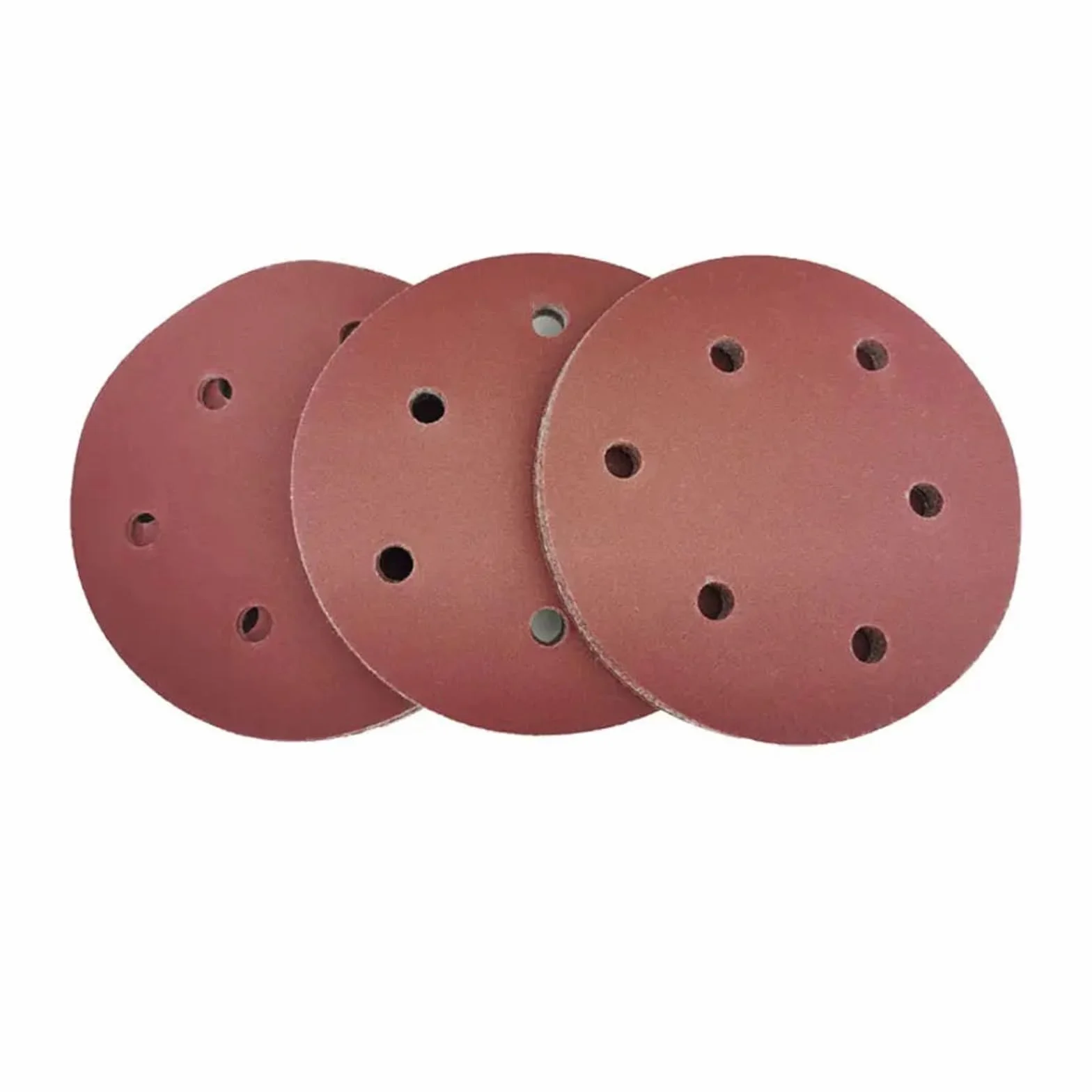 Podkładki ścierne, 100 sztuk 5-calowych 6-otworowych okrągłych krążków ściernych o średnicy 125 mm, gradacja 60-1200, krążki ścierne na rzepy Polishi do mebli drewnianych(120 grit 100pcs)