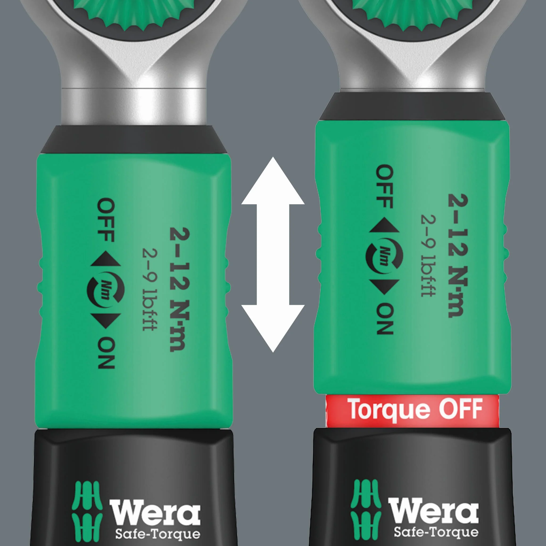 Klucz dynamometryczny Safe-Torque A2 2-12Nm z uchwytem do bitów 1/4" z gniazdem zabierakowym sześciokątnym Wera