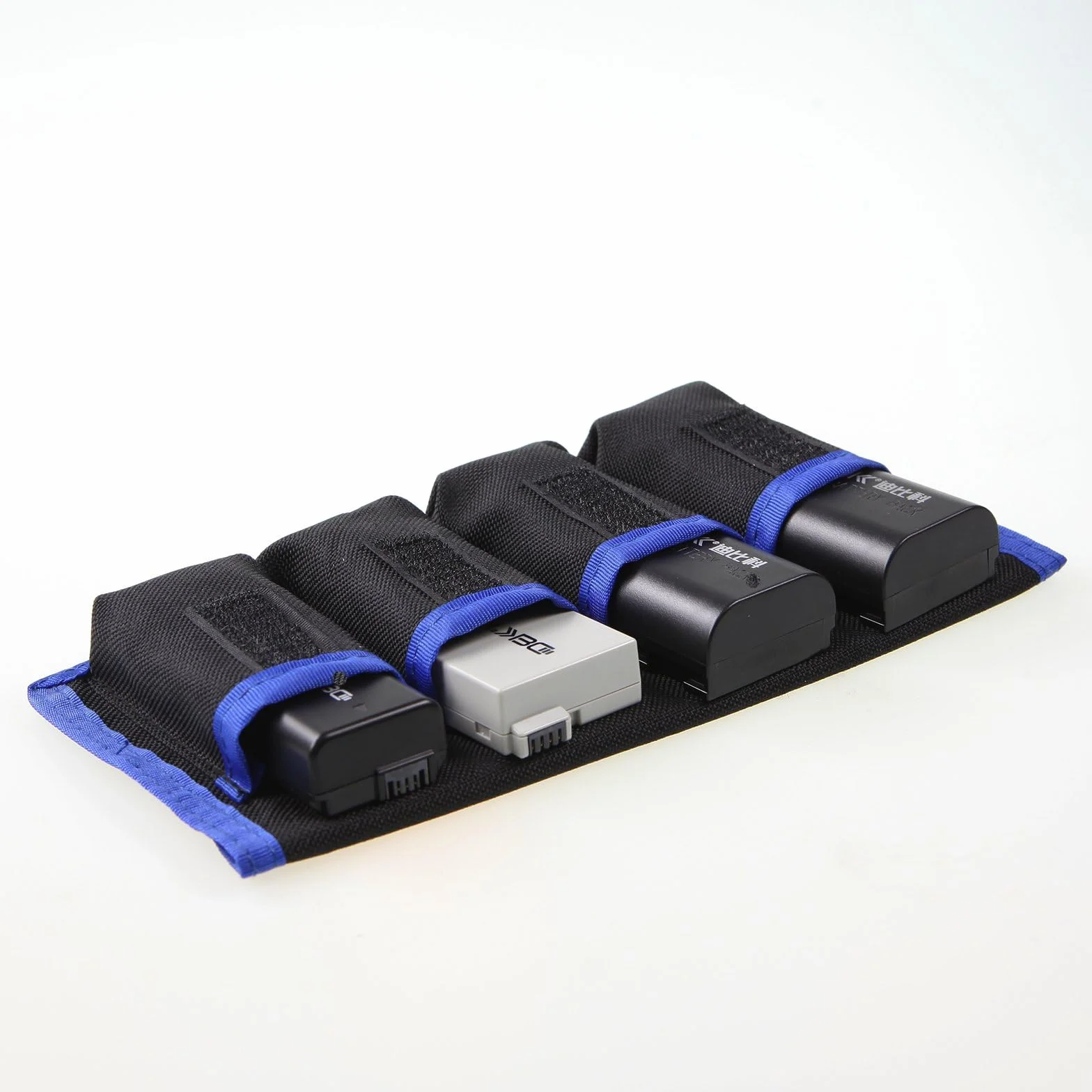 Selens torba na aparat DSLR niebieska Organizer na baterie AA LP-E6 LP-E8 LP-E10 LP-E12 EN-EL14 EN-EL15 NP-FW50 NP-F550 NP-FM500H
