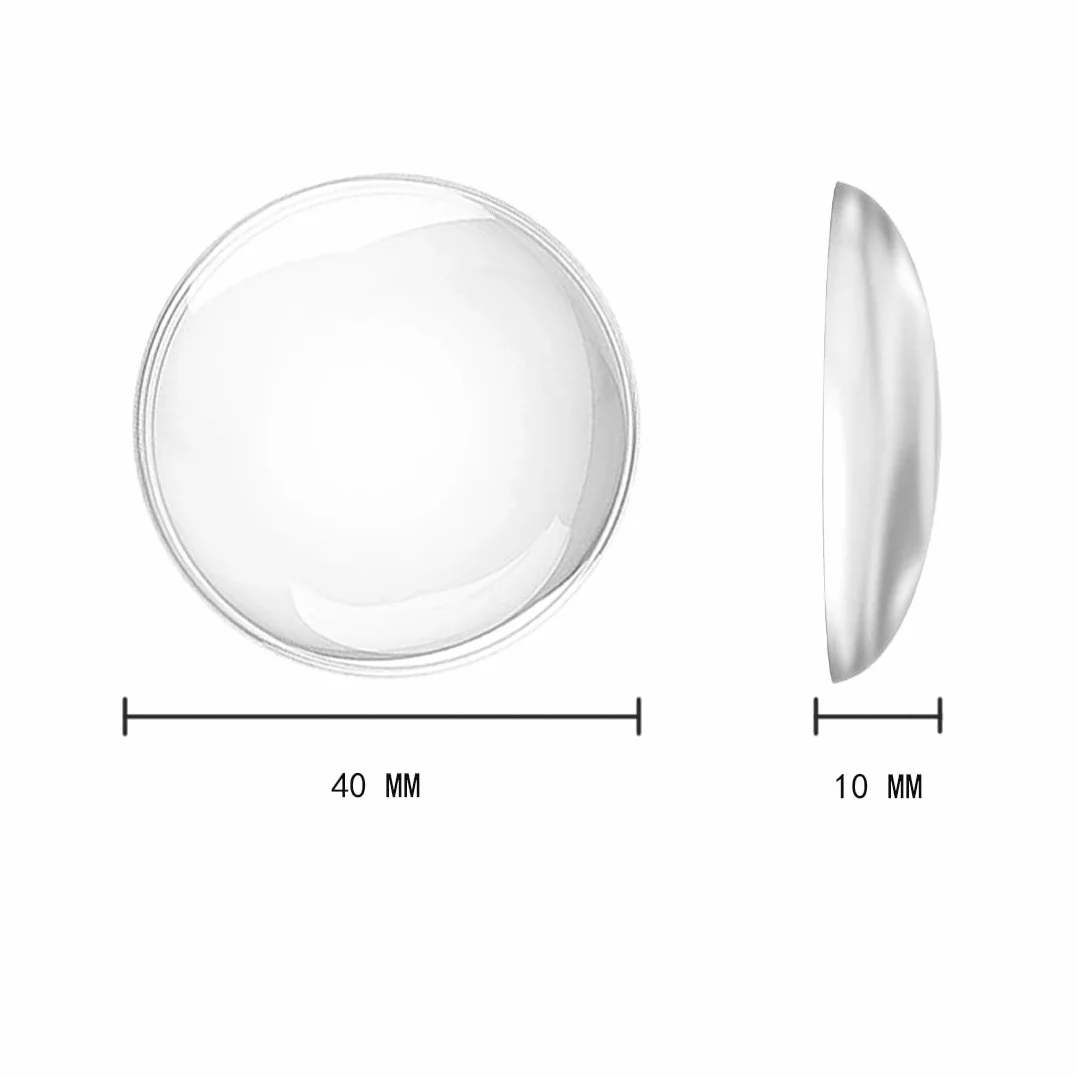 Ściana odbojnika drzwiowego - zestaw 8 okrągłych odbojników gumowych Ø 40 mm samoprzylepna, przezroczysta odbojnik do drzwi, do ochrony ściany, odbojnik klamki, ochrona szafy, ochrona lodówki