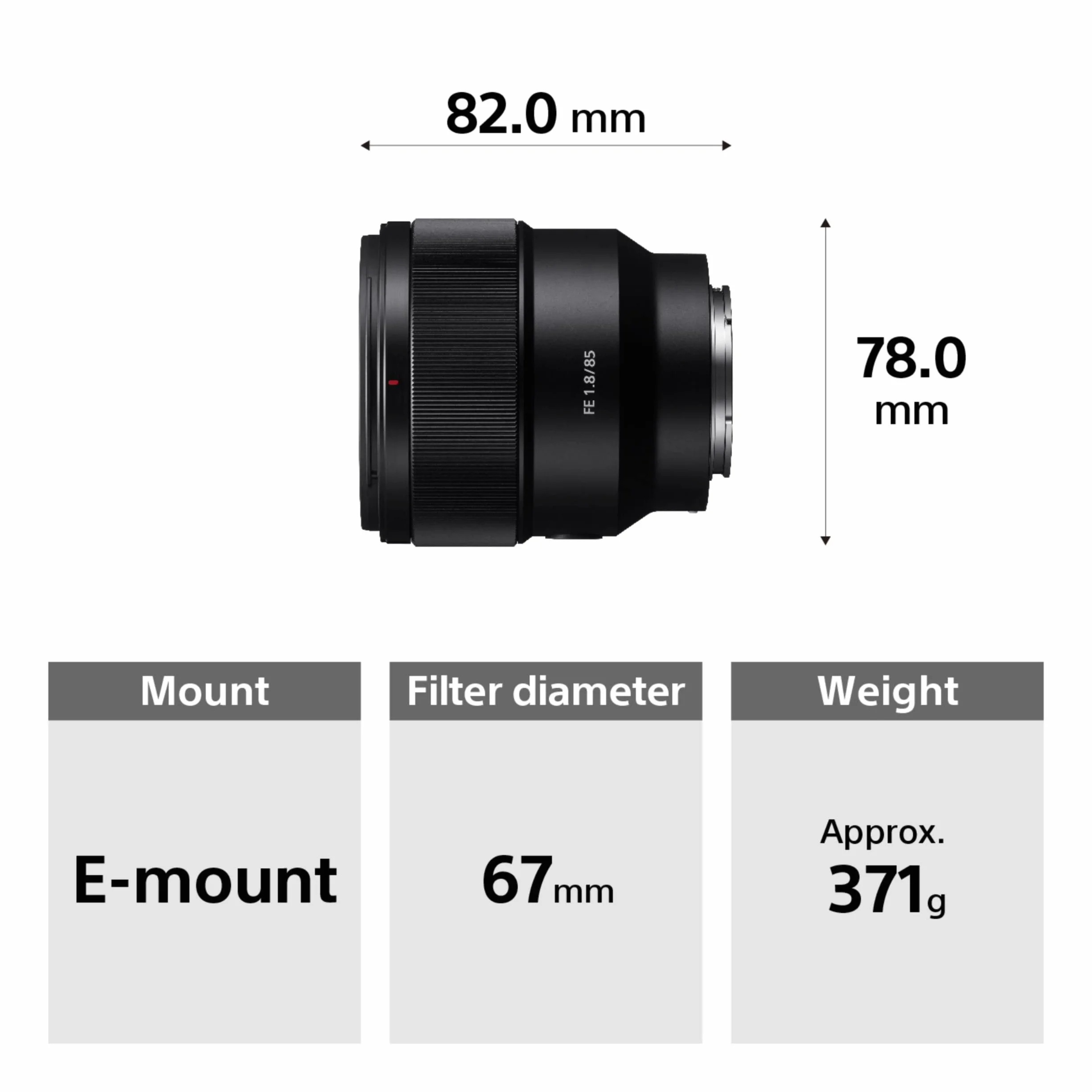 Sony SEL-85F18 obiektyw portretowy 85 mm F1.8 pełnoklatkowy E-Mount czarny
