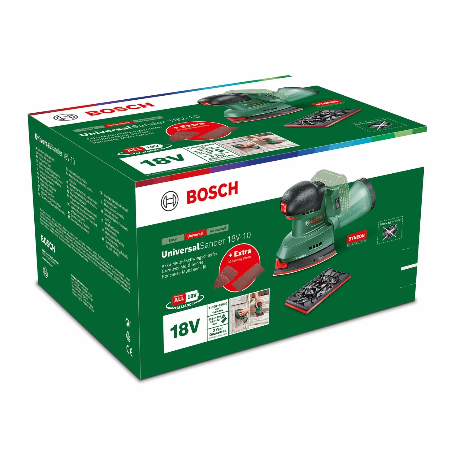Bosch Szlifierka Akumulatorowa, Zielony, 18V