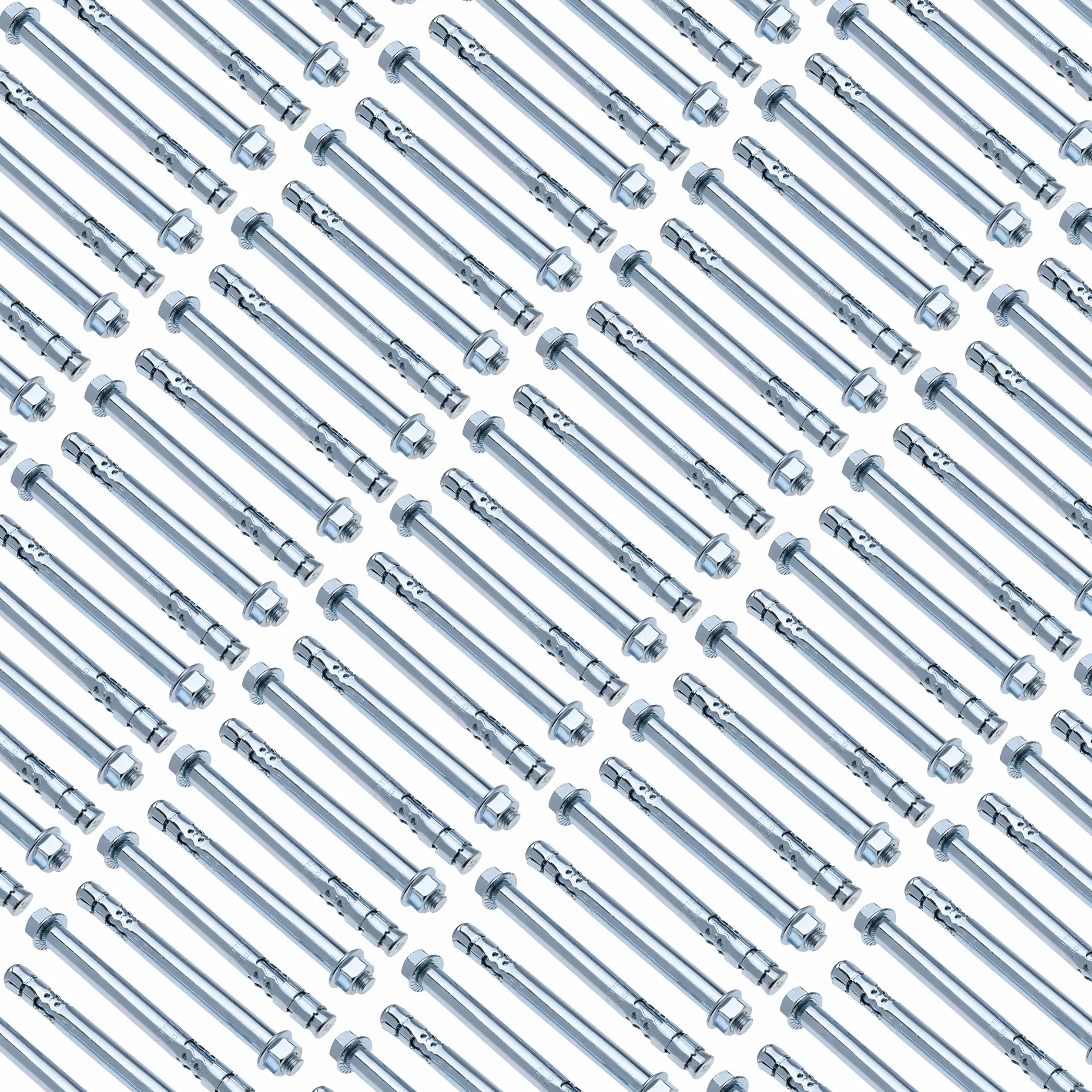 12 mm X 99 mm Kotwa tulejowa z nakrętką sześciokątną, śruba rozporowa z kołkiem gwintowanym, metalowy kołek rozporowy, wstępnie zmontowane kotwy klinowe do muru betonowego, ściany z cegły (Pack of 2)