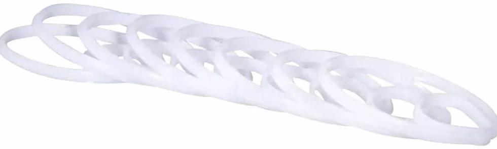 f-tronic 7410003 Klipsy Mocujące do Rur Kabli FClip, Biały, 50 Sztuk