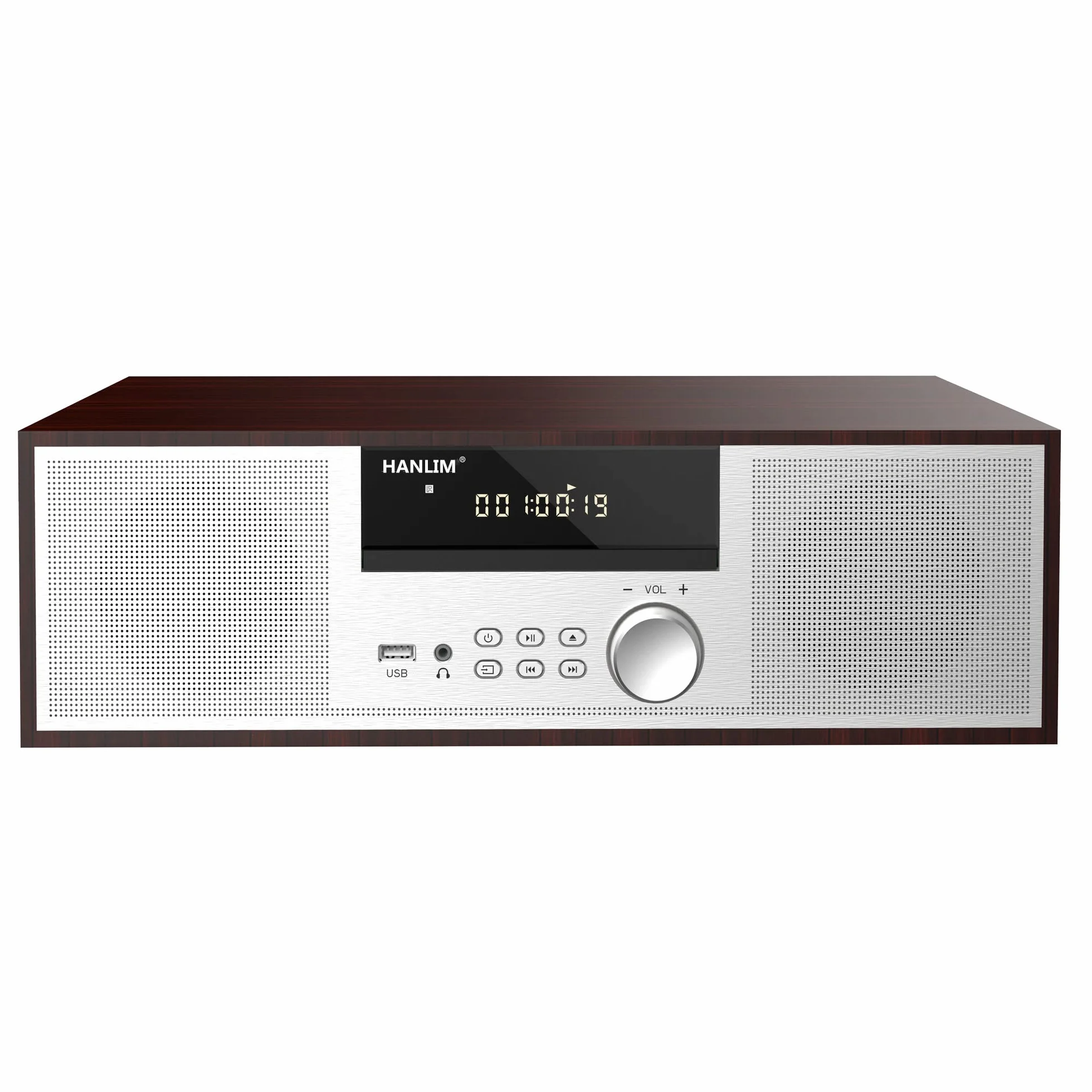 Rocznik mini zestaw stereo CD, 40 W, RMS, odtwarzacz CD, kompatybilny z UKW/Bluetooth, USB/AUX, pilot zdalnego sterowania, gniazdo słuchawkowe, kompatybilne ze źródłem dźwięku o wysokiej