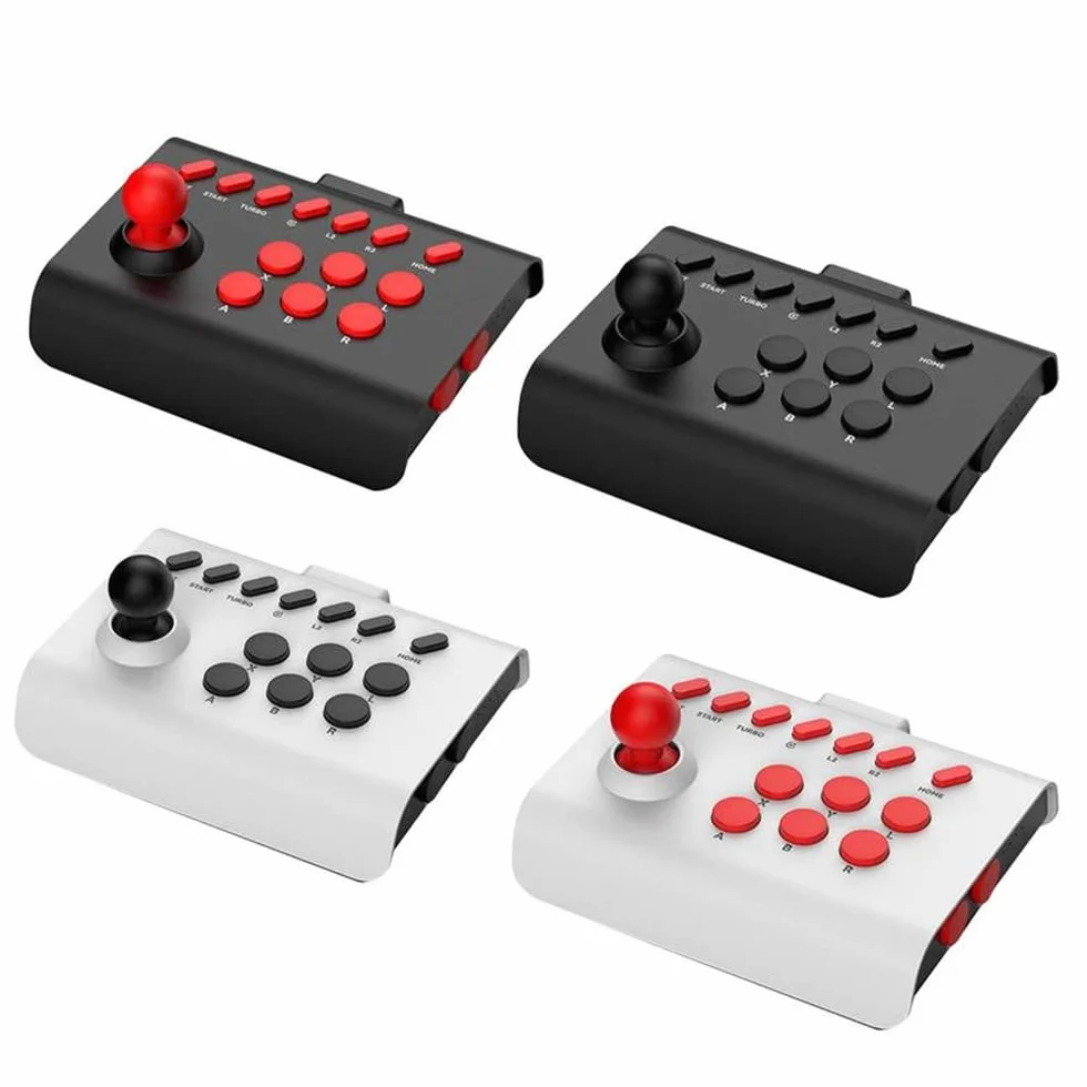 MayHei Arcade Fight Stick Joystick kontroler do PS4 PS3 PC Android iOS czarno-czerwony