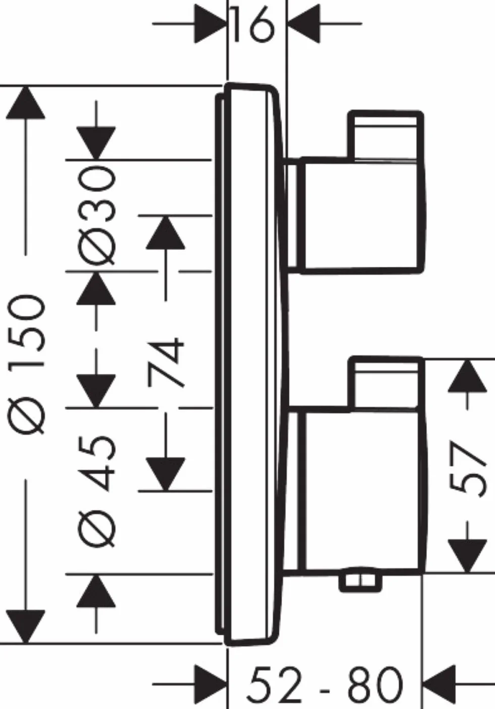 Hansgrohe Ecostat S Bateria Łazienkowa, Srebrny