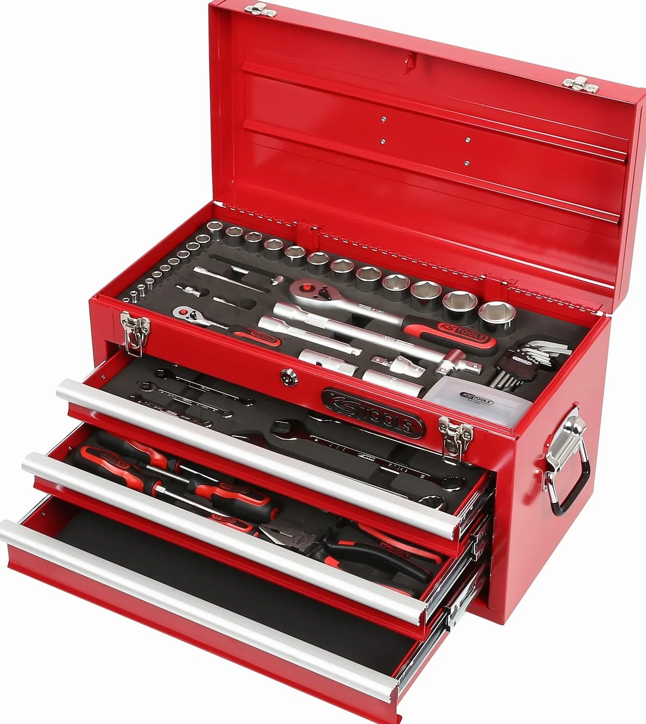 KS Tools 911.0100 Uniwersalny zestaw narzedzi,100-szt, 1/4"+1/2"