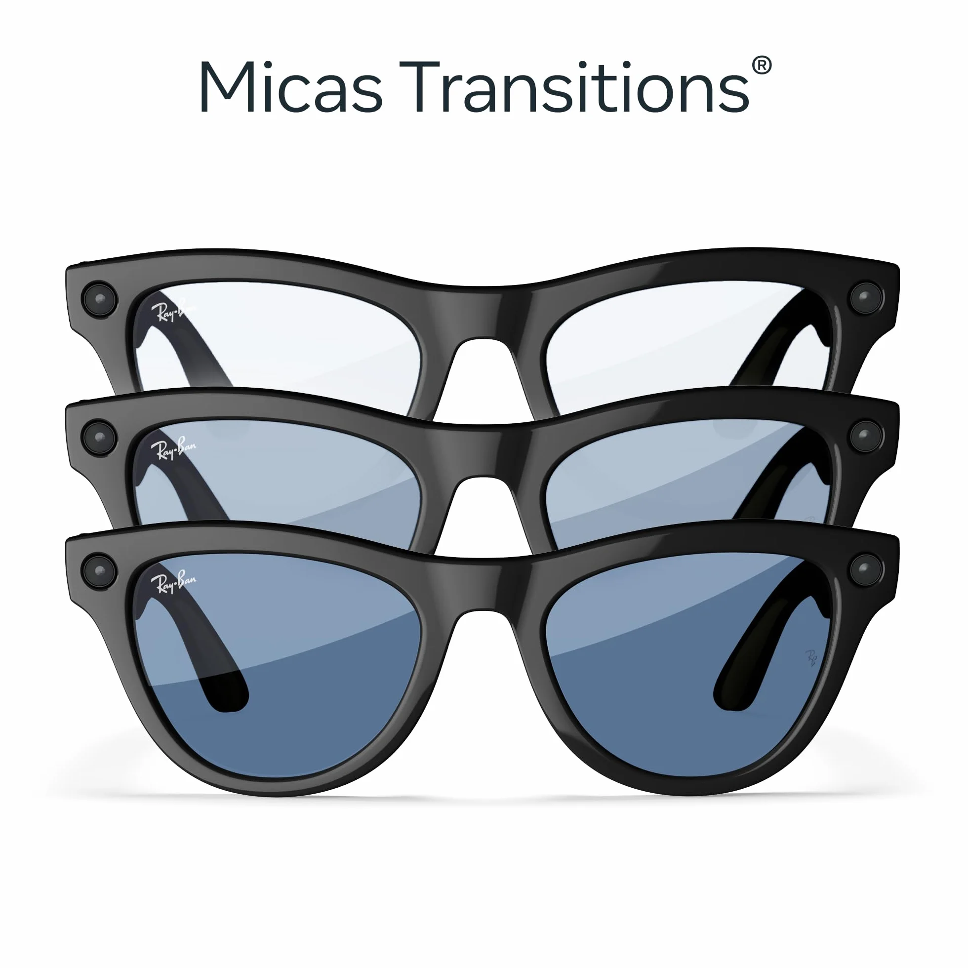 Meta Ray-Ban Wayfarer inteligentne okulary matowy czarny spolaryzowany gradientowy grafit regularne