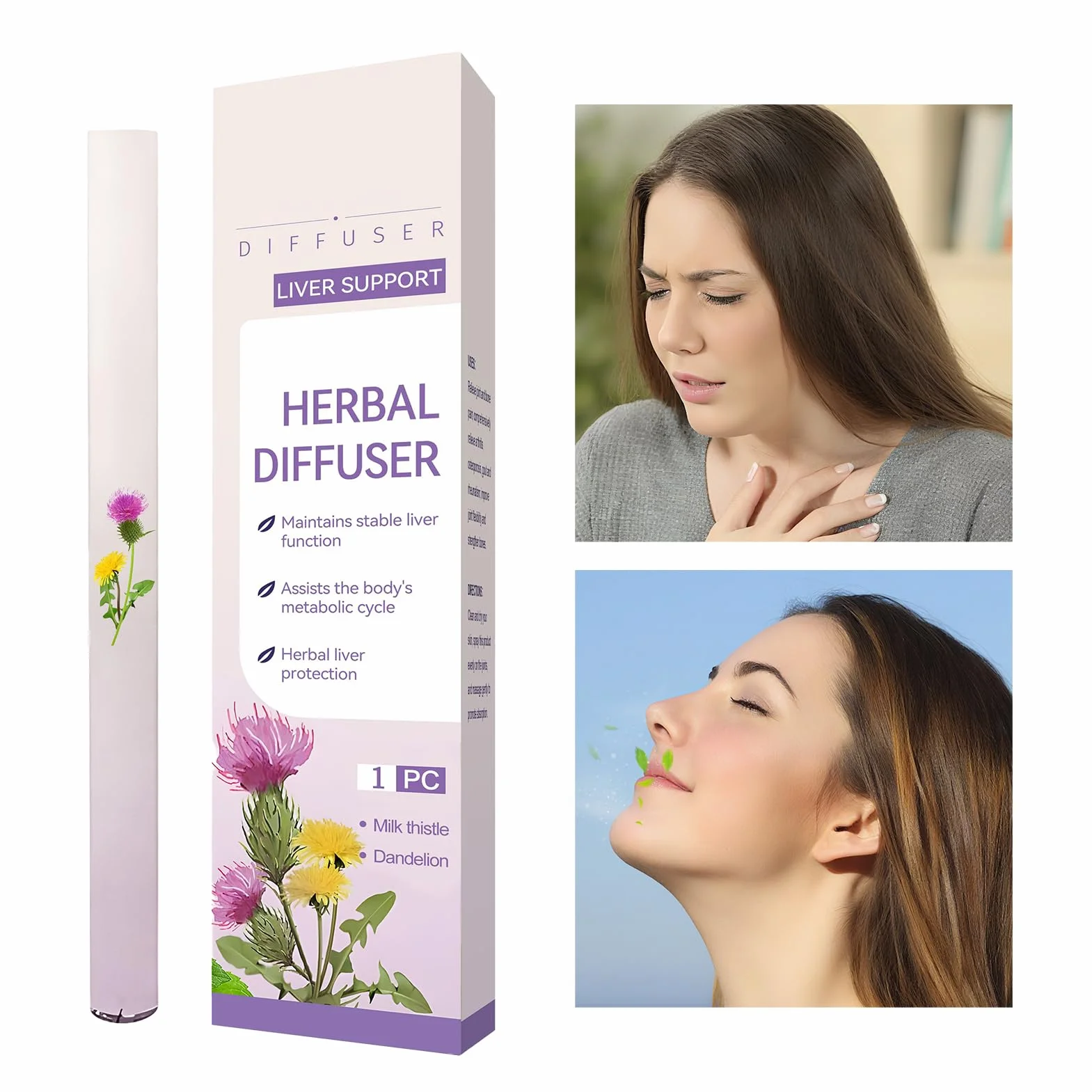 Dyfuzor do aromaterapii – 11,8 x 1,0 cm, naturalne orzeźwiające wsparcie dla roztworu stresowego, relaks z kojącymi niezbędnymi olejkami, przenośny nawilżacz do hotelu, sypialni, miejsca pracy
