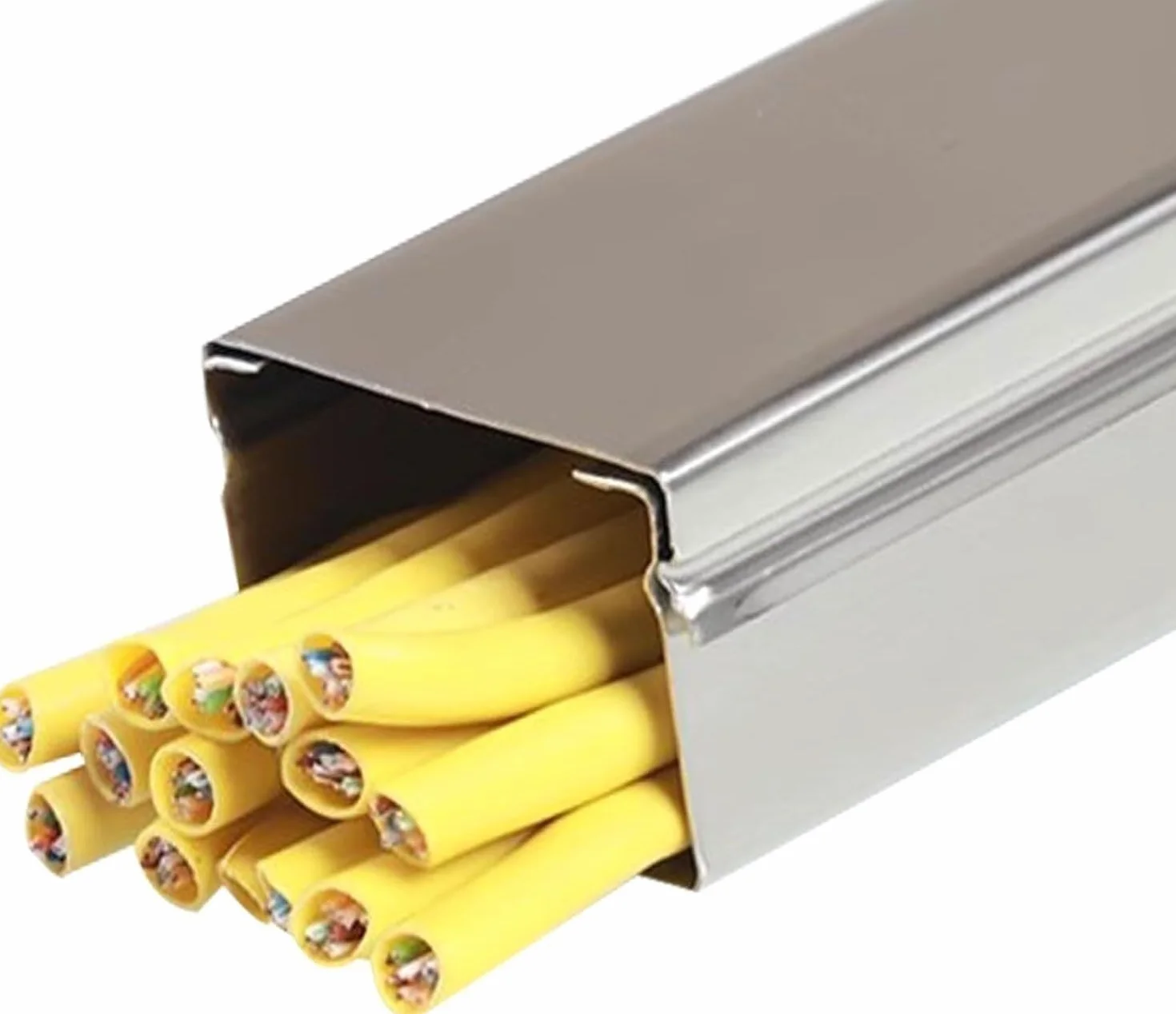 Ukrywacz sznurka | Osłona bieżni kabla ze stali nierdzewnej, osłona kabla podłogowego z metalowymi kanałami(S304,60x30 mm)
