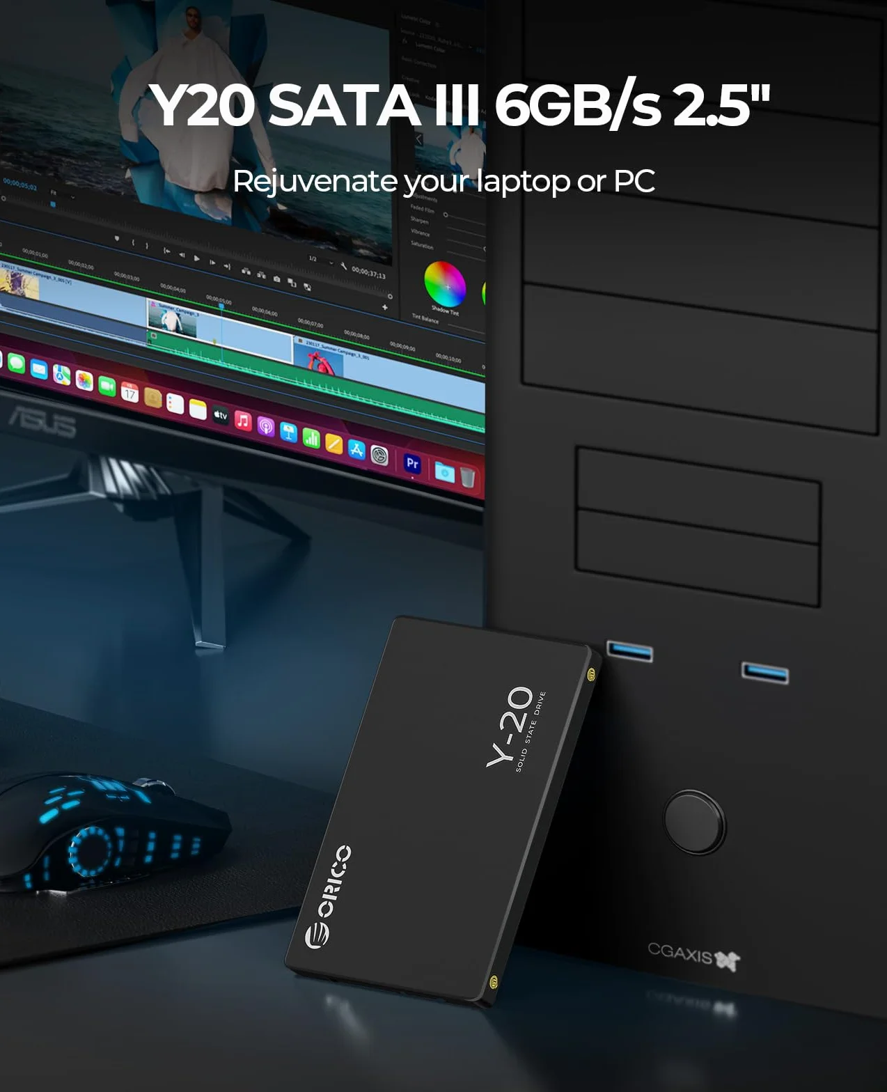 ORICO SSD 1TB SATA III 2,5" wewnętrzny dysk SSD 500 MB/s odczytu
