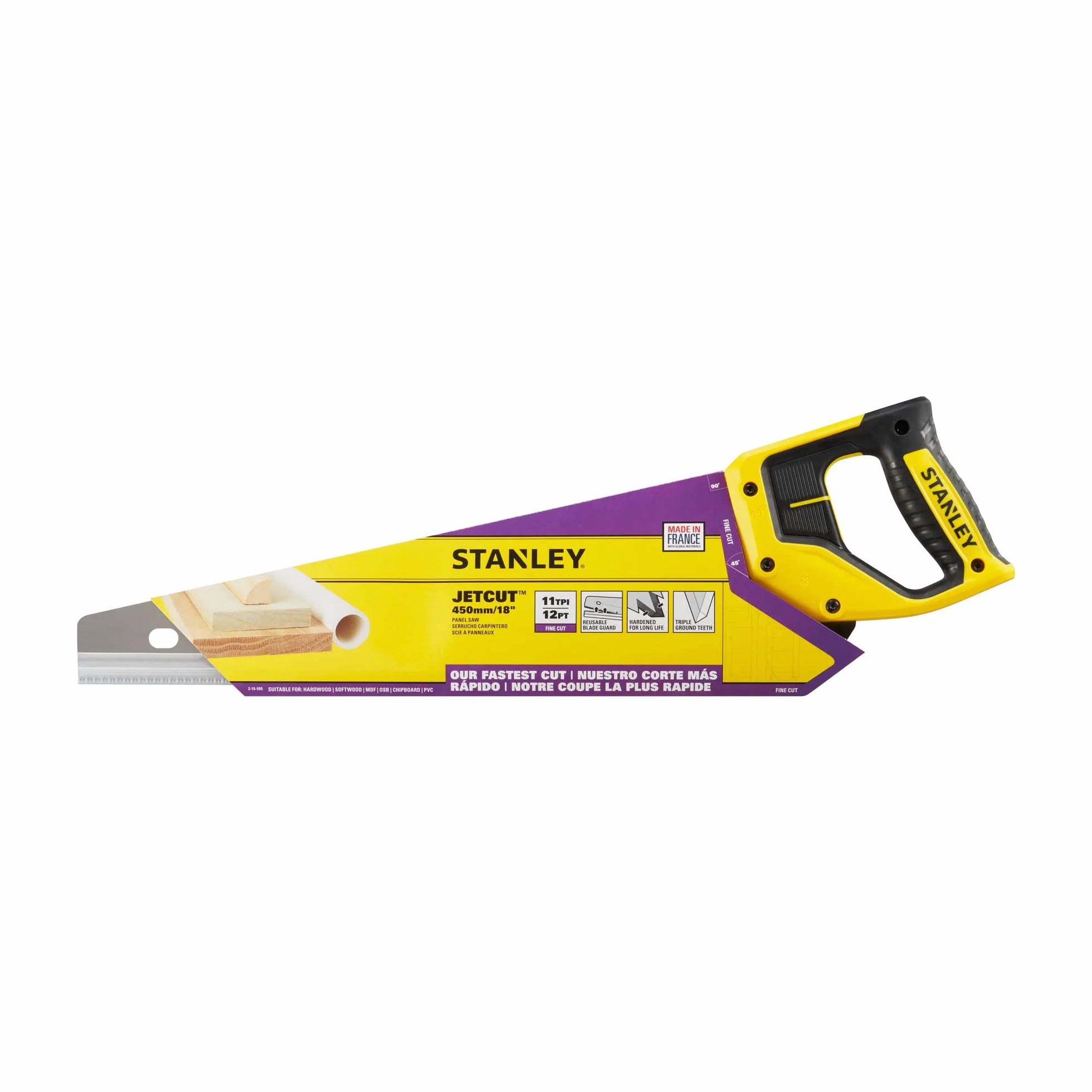 STANLEY Profesjonalny Serrucho fine 450mm x 11 dla profesjonalistów i majsterkowiczów do codziennego użytku 450mm