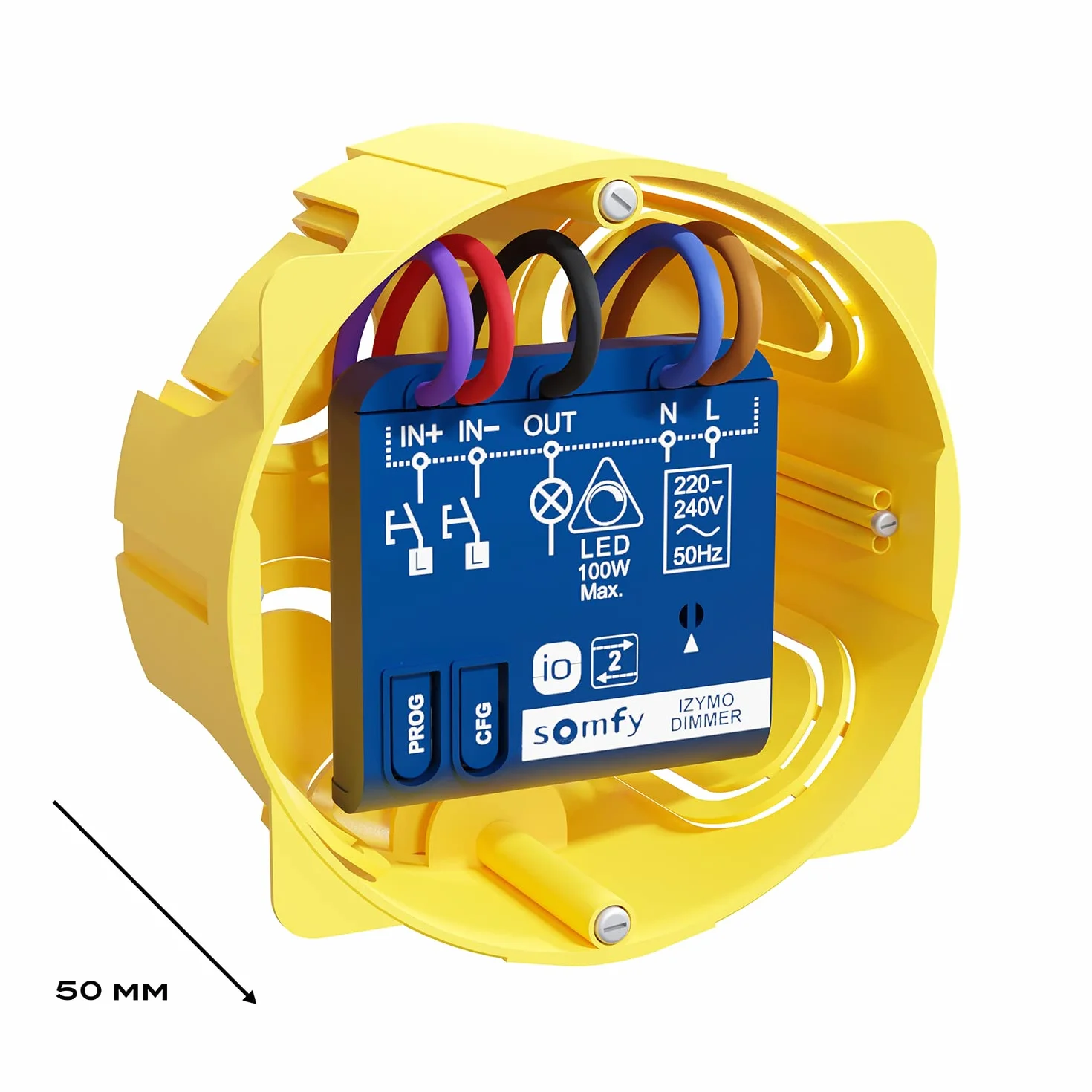 Somfy oświetlenie mikro-odbiornik Izymo Dimming IO-HomeControl kompatybilny z Tahoma