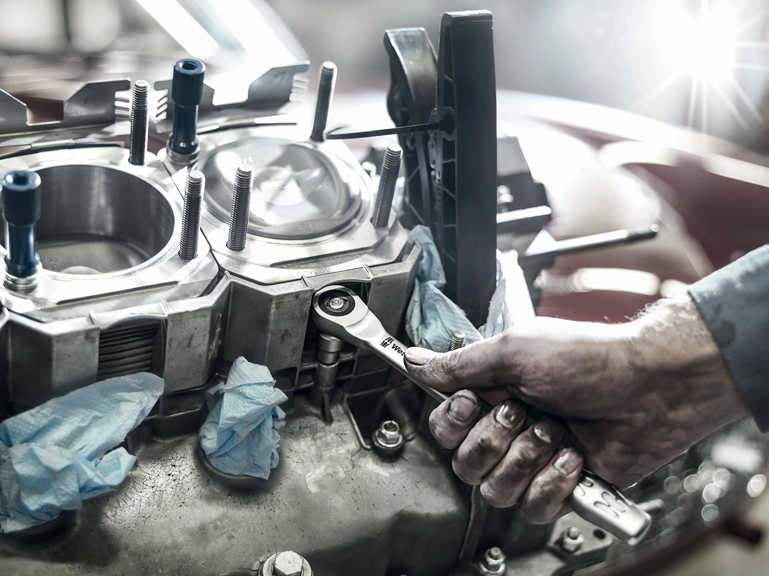 Wera 05004063001 8003 C Zyklop metalowa grzechotka z napędem kwadratowym i napędem 1/2"