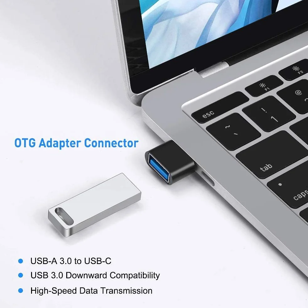 Adapter USB C na USB OTG (5 sztuk), adapter typu C na USB A 3.0, kompatybilny z MacBook, telefonem komórkowym i urządzeniami typu C