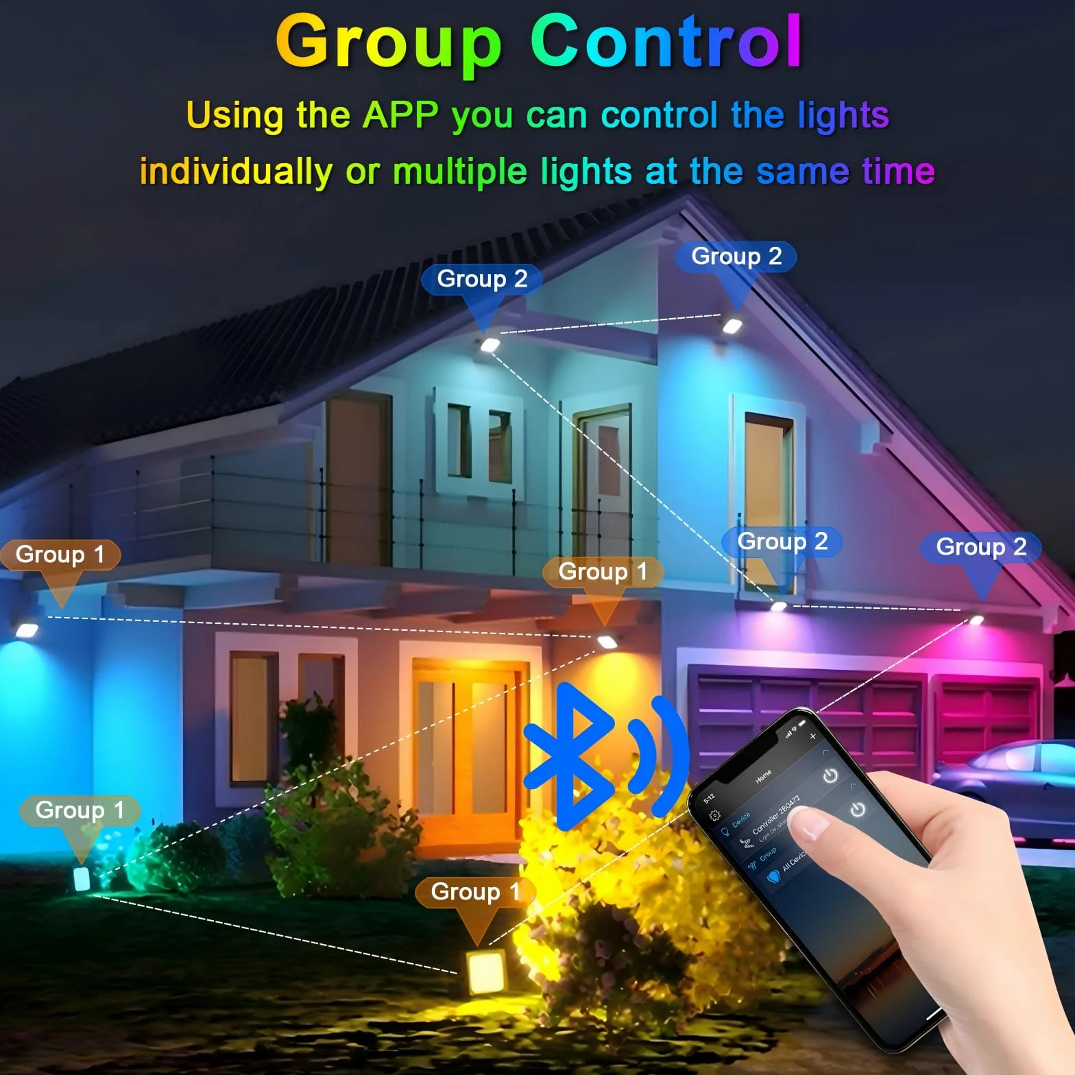 Reflektor LED RGB 100 W Zewnętrzny