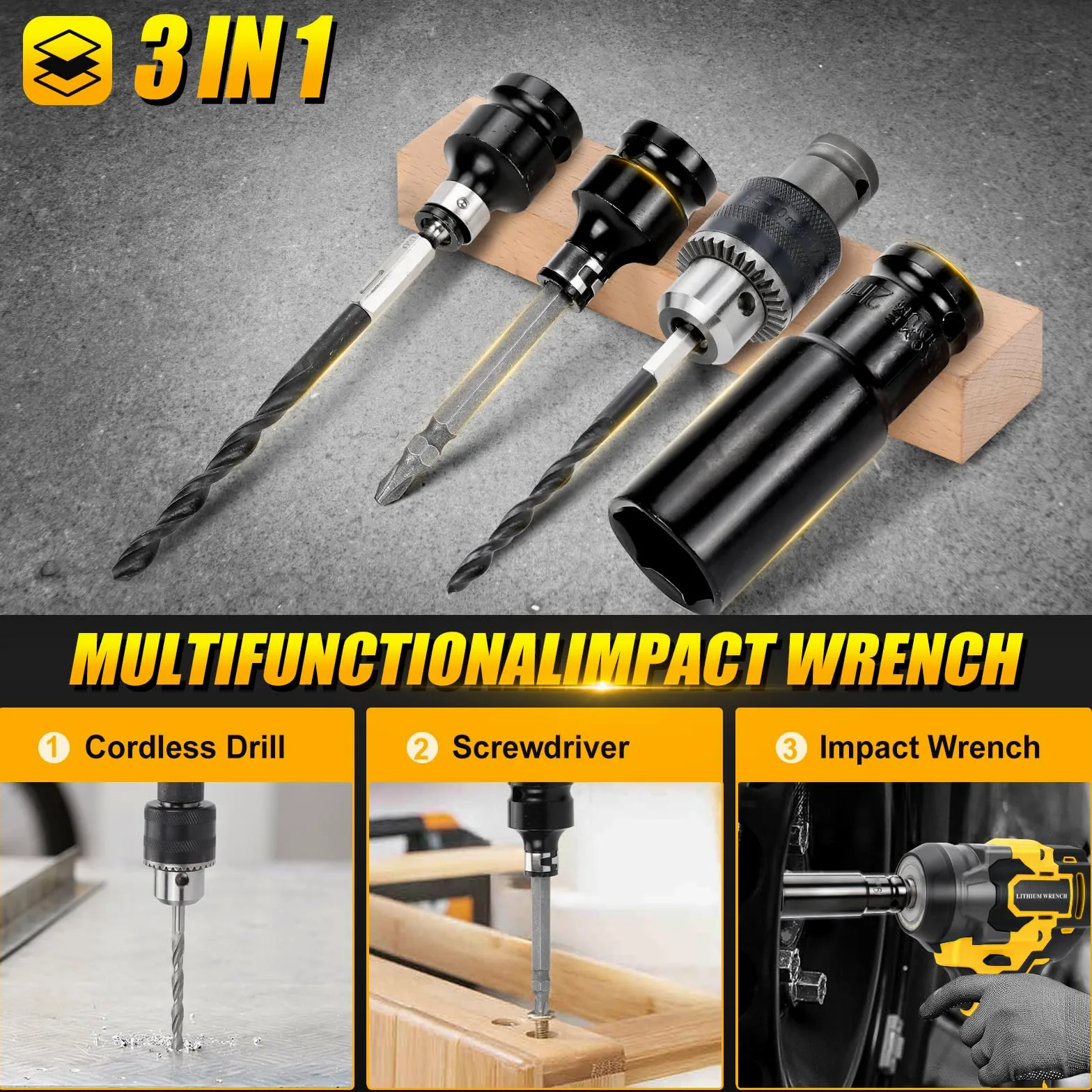 Akumulatorowa wkrętarka udarowa, kompatybilna z akumulatorem Dewalt 20 V, bezszczotkowa 700 Nm, wysoki moment obrotowy, klucz udarowy 1/2 cala, klucz udarowy z 43 akcesoriami (bez akumulatora)