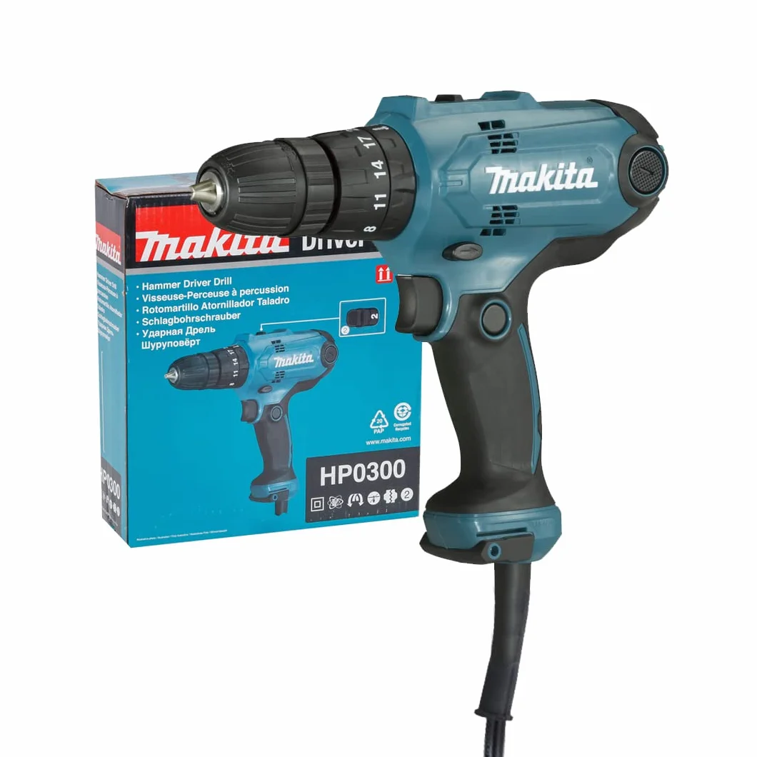 Makita - Wiertarka udarowa 320 W Ø 10 mm - HP0300