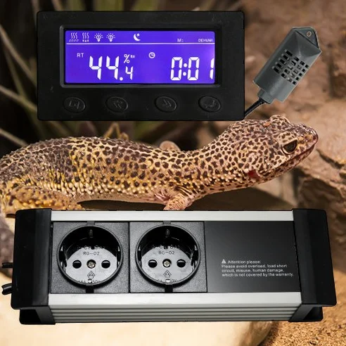 Cyfrowy higrostat Humidity Control tryb dzień/nocny, programator czasowy nawilżacza/osuszacz, alarm *zewnętrzny wyświetlacz* TXG