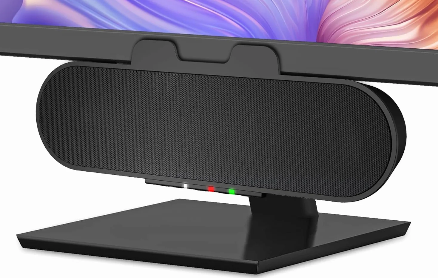 Cyber Acoustics Listwa głośnikowa USB i Bluetooth (CA-2890PRO) Głośnik zasilany przez USB z głośnikiem do PC i Bluetooth do smartfonów, zaciski do monitorów o grubości do 5 cm