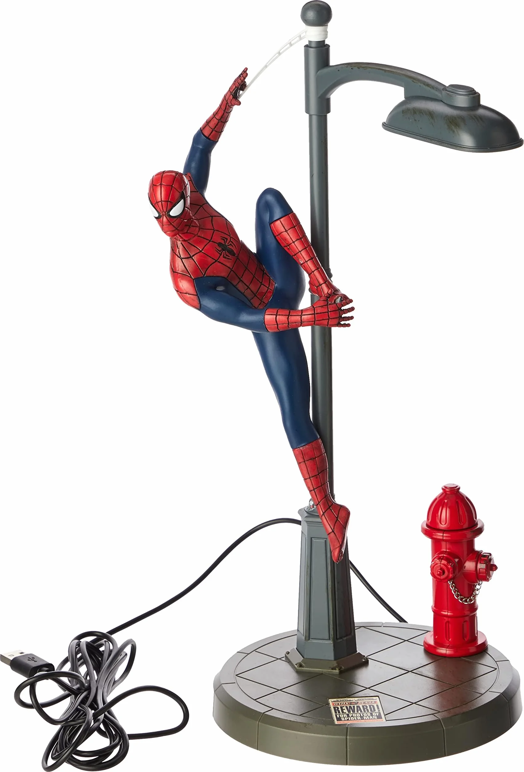 Paladone Lampa Spiderman BDP Lampa Stołowa, Tworzywo Sztuczne, Wielokolorowy, 16 x 18 x 34 cm