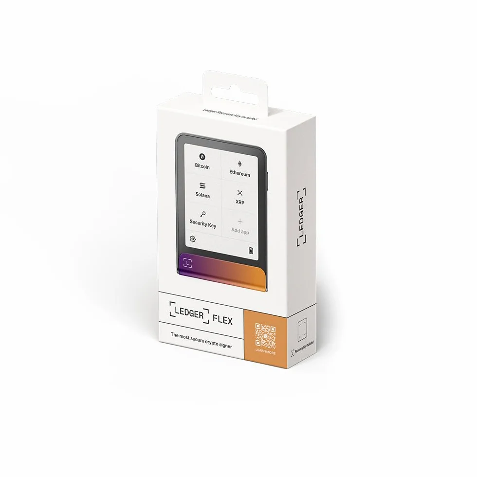 Ledger Flex portfel krypto z bezpiecznym ekranem dotykowym E Ink fuksja