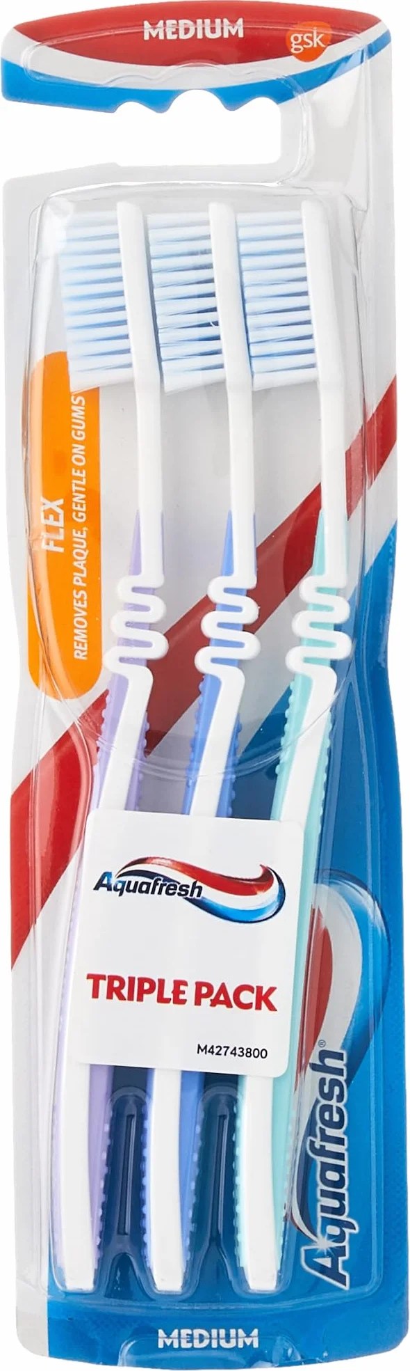 AQUAFRESH Szczoteczka do zębów średnia 3 szt. (1 szt.)
