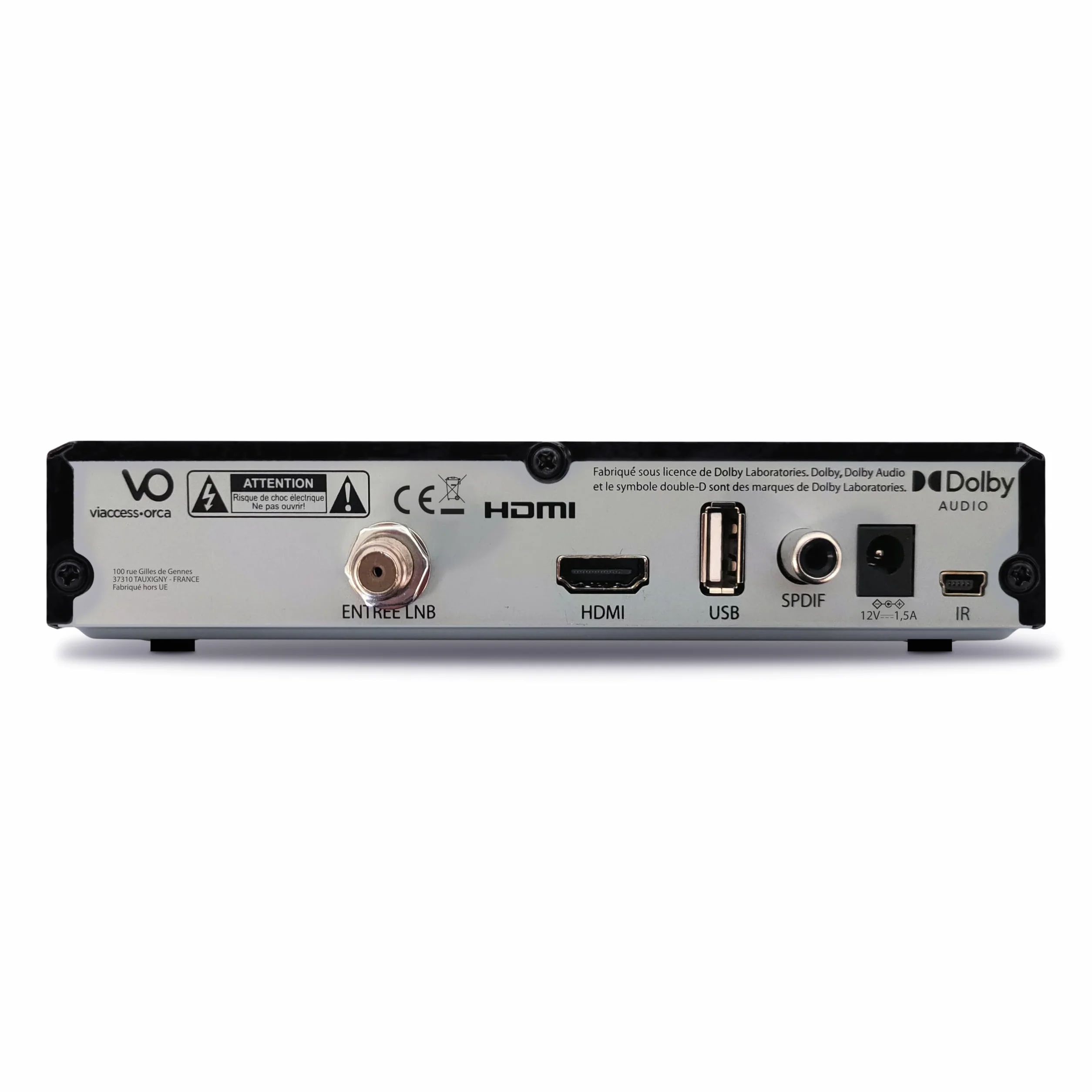 METRONIC Dekoder telewizji satelitarnej 441680 Fransat 4K UHD HDR10, darmowy odbiór telewizji NT, dźwięk Dolby Atmos, port USB z podwójną mocą, karta Fransat w zestawie, pauza i odtwarzanie telewizji