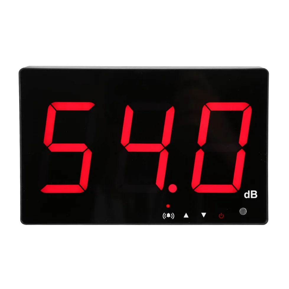 Cyfrowy Miernik Poziomu Dźwięku LCD o Przekątnej 9,6 Cala, Montowany na ścianie, Zakres Pomiarowy 30–130 DB, Miernik Hałasu dla Rodzin, Fabryk, Biur, Hoteli