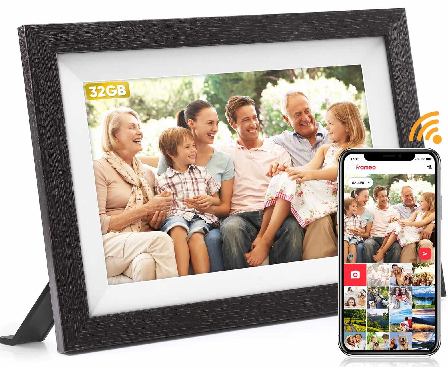 Digitaler Bilderrahmen WLAN 10,1 cala 32 GB Frameo IPS 1080P FHD
