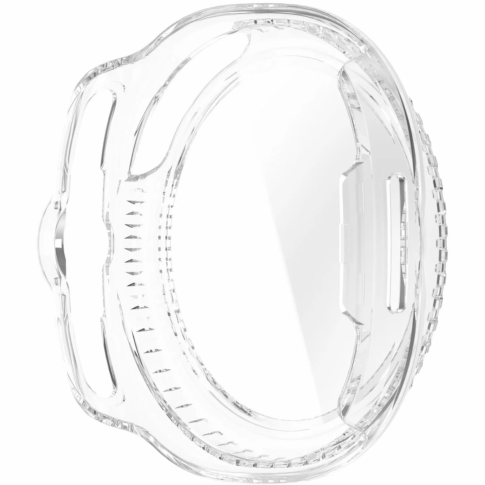 FTRONGRT Etui kompatybilne z Samsung Galaxy Watch 8 Classic, PC + folia hartowana, odporna na zarysowania wszechstronna obudowa ochronna. Przezroczyste
