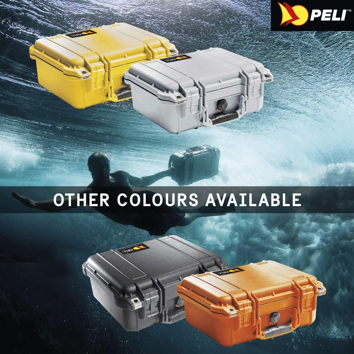 PELI 1400 Skrzynia ochronna IP67 wodoszczelna pyłoszczelna 9 l czarna