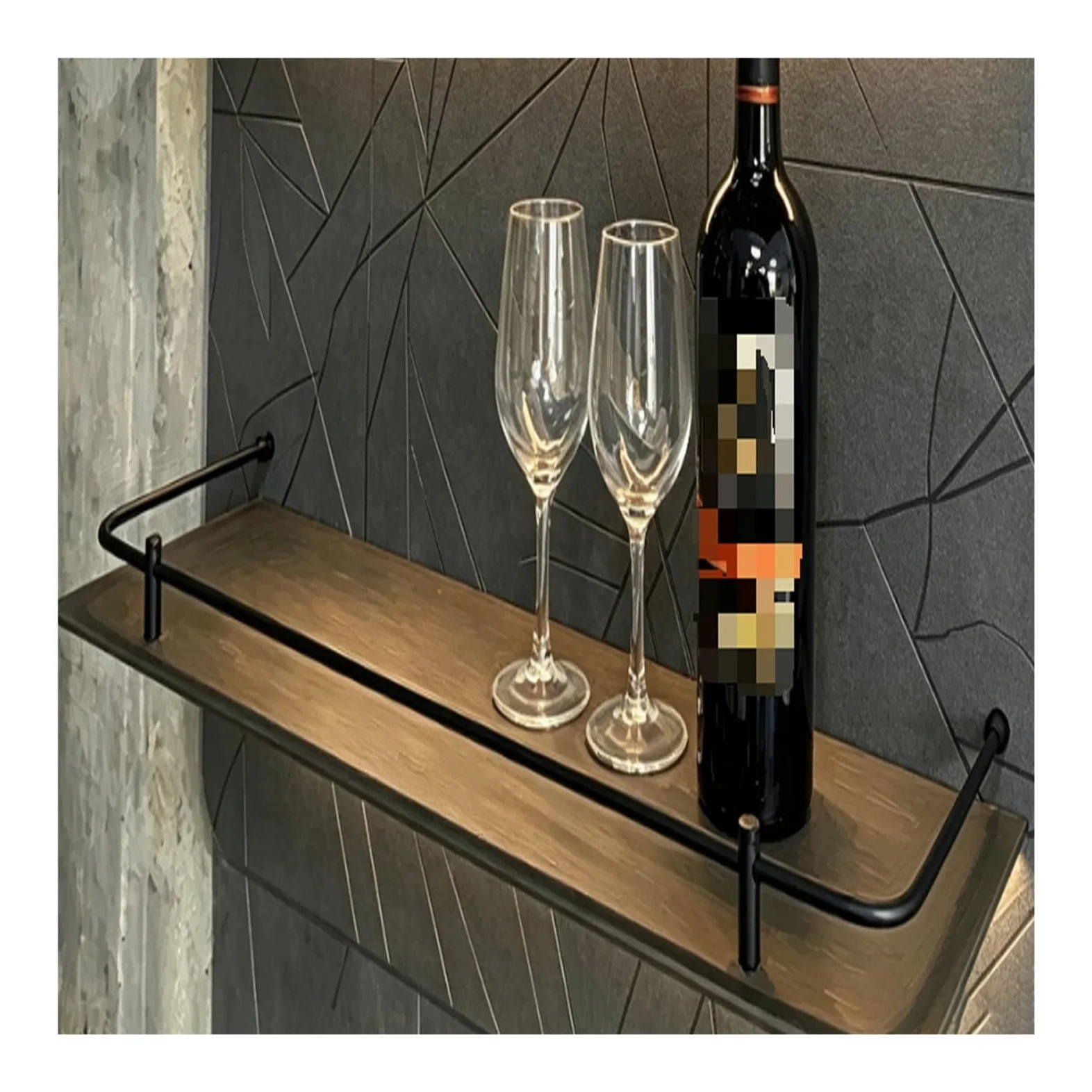Aluminiowa barierka do półki w kształcie U, głębokość 15 cm, uchwyt ścienny z elementami montażowymi do półki wiszącej, stojaka na przyprawy i witryny(32.7″(83cm) L)