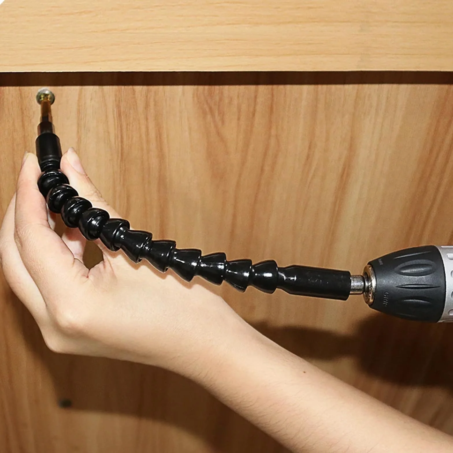 Adapter do wkrętarki kątowej 105°, 14 sztuk, zestaw nasadek kątowych do wkrętarki akumulatorowej z sześciokątnym trzonkiem 1/4", elastyczny uchwyt do bitów, nasadka do wiercenia kątowego dla