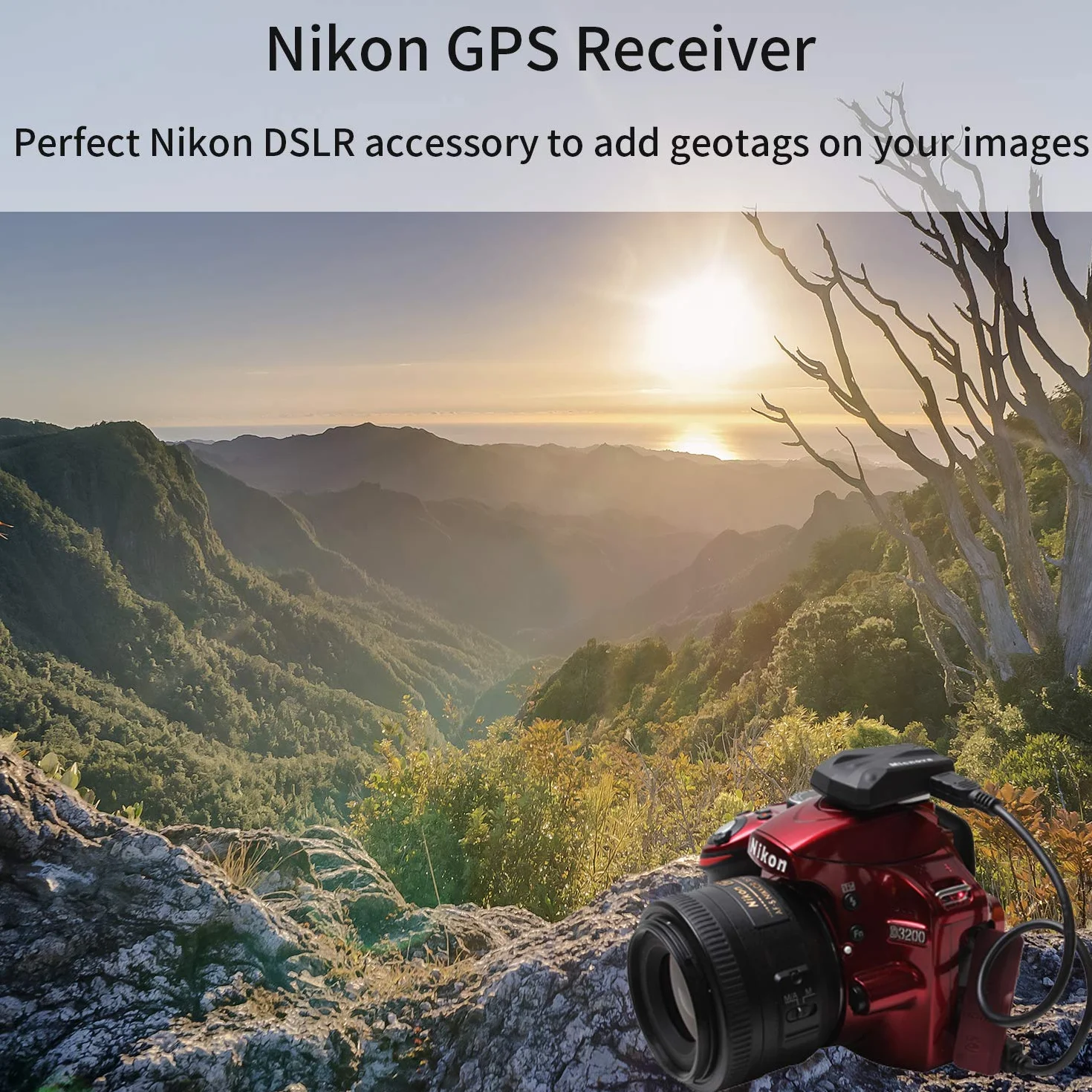 Micnova GPS-N Plus Odbiornik GPS Nawigacja Geotagowanie do Nikon D800 D3200 D3300 D90 D7100 D5200 D4 D600 D5100 D7000 D300 D300S