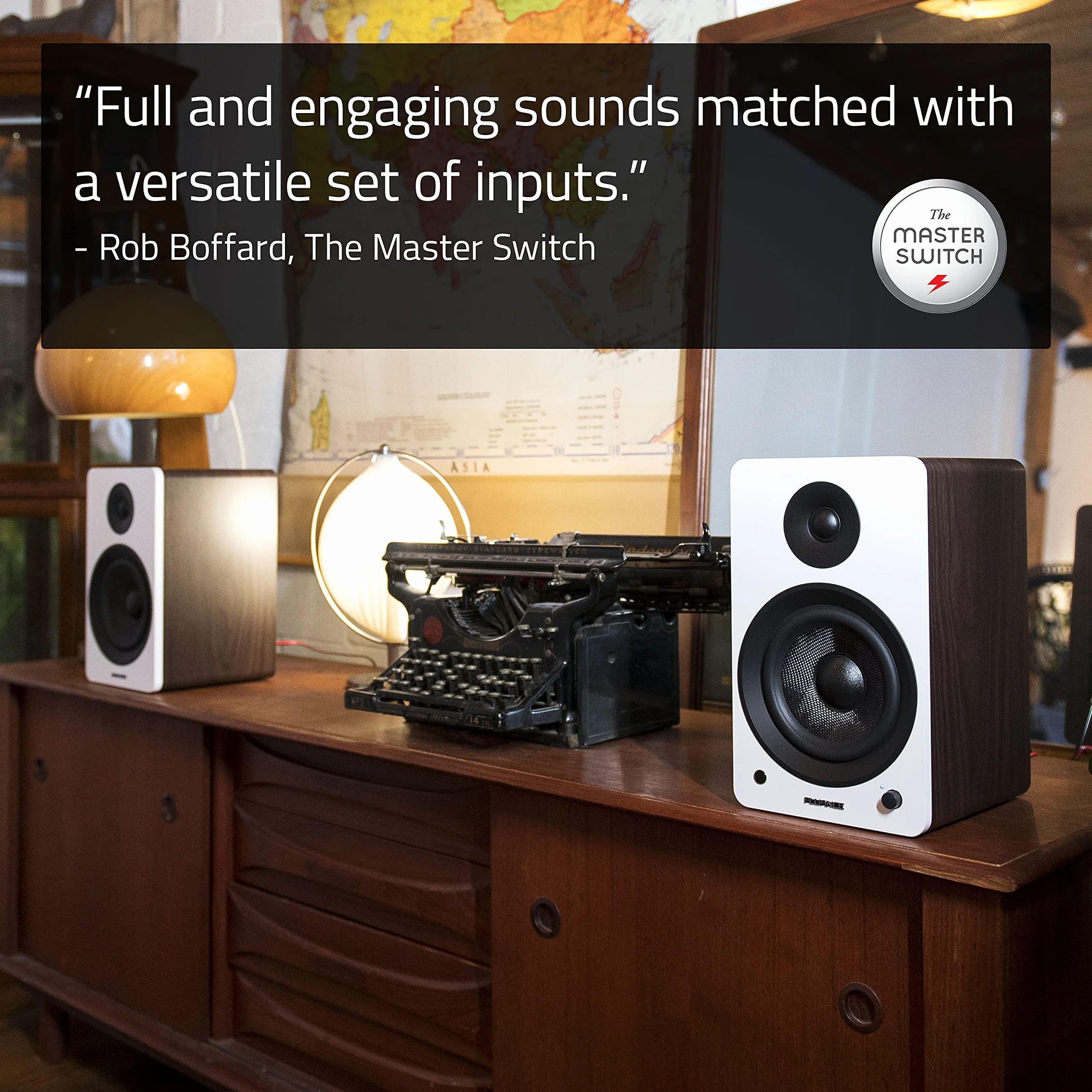 Fluance Ai61 2-drożne głośniki stereo 2.0 półkowe 6,5 cala 120 W Bluetooth 5 Naturalny orzech