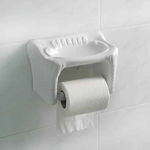 Uchwyt na papier toaletowy i dozownik ręczników papierowych – stylowe pudełko na chusteczki łazienkowe taca na papier w rolce nowoczesne rozwiązanie do przechowywania do domu i kuchni zajmuje mało