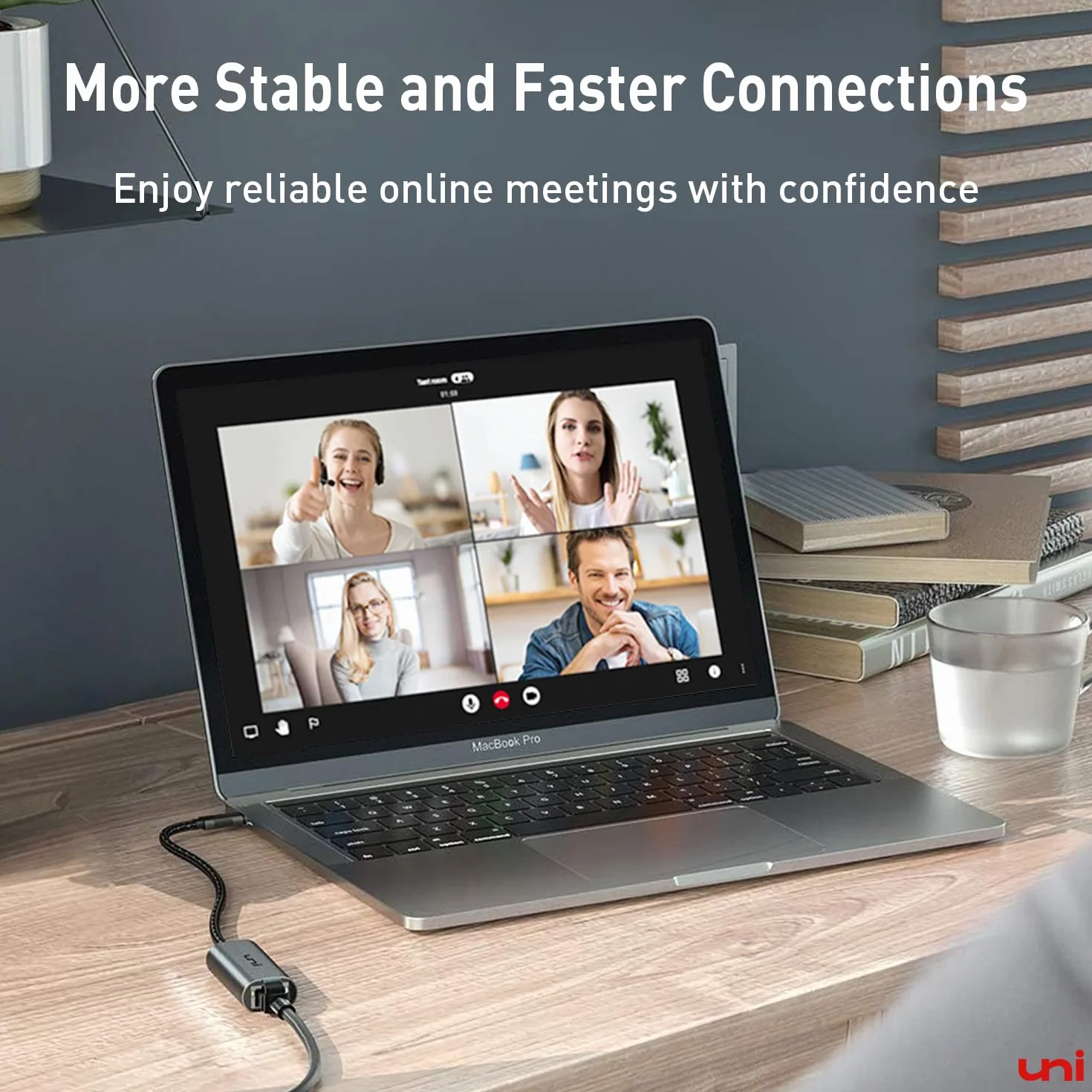 Adapter USB C do Ethernet RJ45 Thunderbolt 3 Type-C Gigabit LAN sieciowy