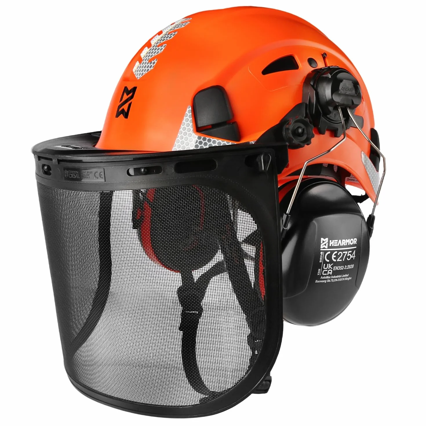 HEARMOR Mervex Forest Air kask ochronny ABS do wysokich miejsc pracy w obszarze leśnym, certyfikat EN12492, certyfikat EN397, amortyzacja uderzeń i odporność na penetrację, kask dla pracowników