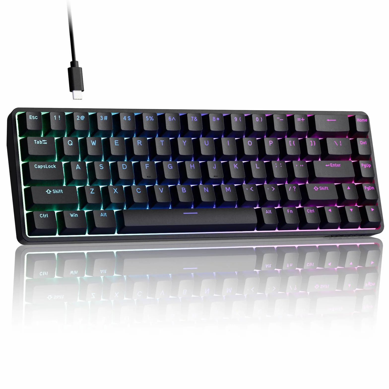 Dierya DK68C HE Rapid Trigger mechaniczna klawiatura gamingowa magnetyczna RGB USB-C 68 klawiszy N-Key