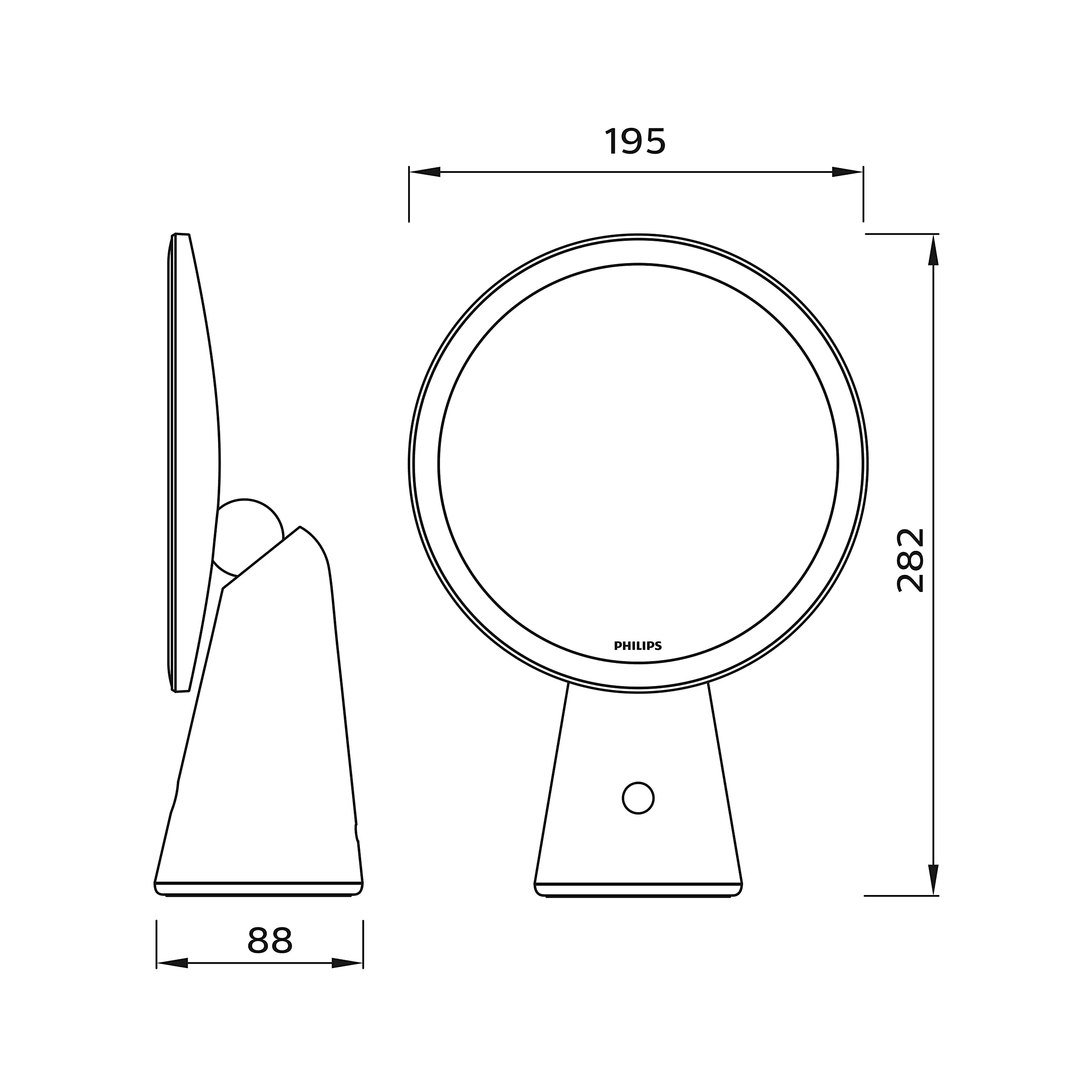Philips LED Lampka biurkowa Performance Mirror DSK205, 4,5 W 80 lm, 3000-5000 K, różowa, możliwość przyciemniania, USB