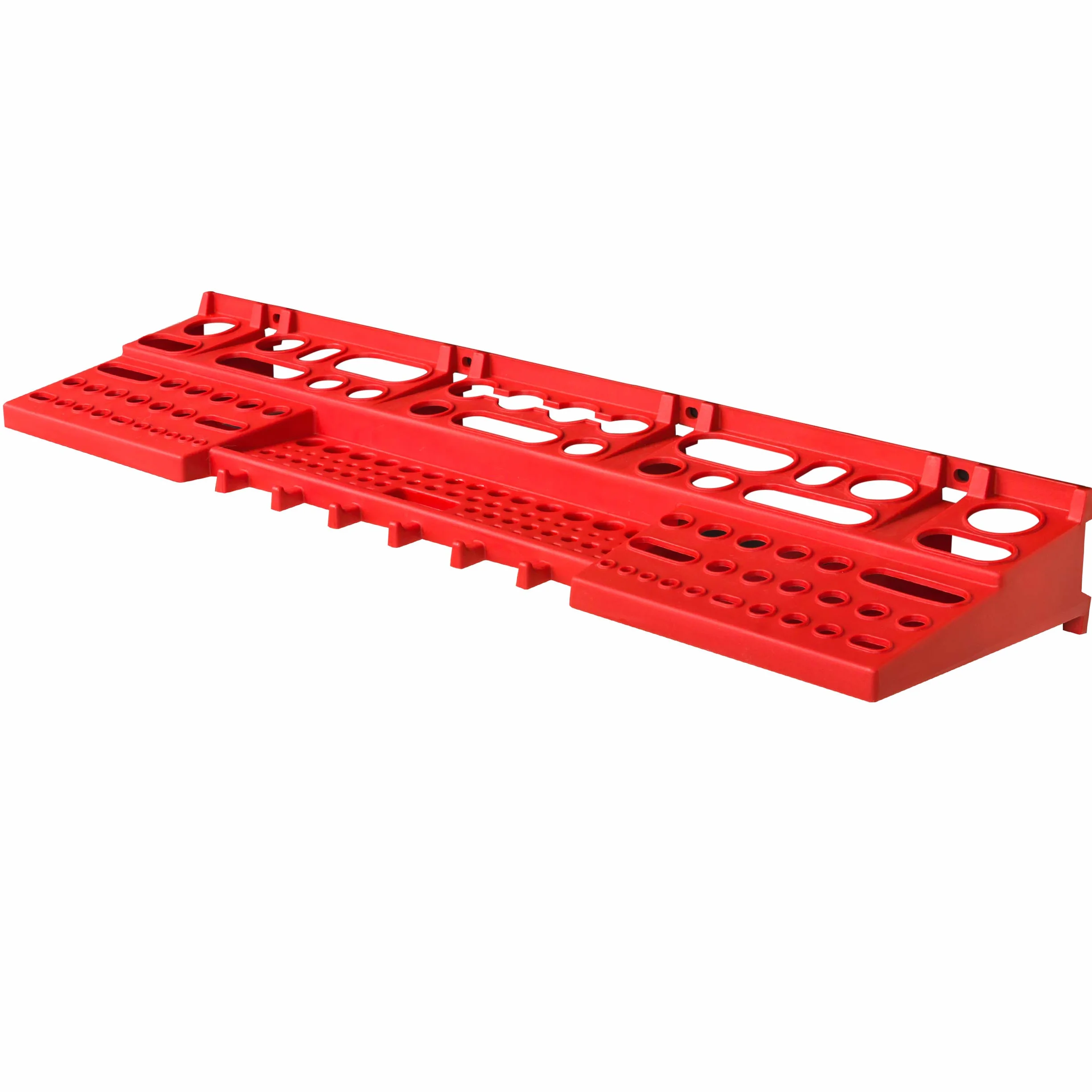botle Regał na narzędzia, duży XXL, czerwony, plastikowy, do montażu na ścianie, półka na narzędzia, 580 x 158 x 67 mm
