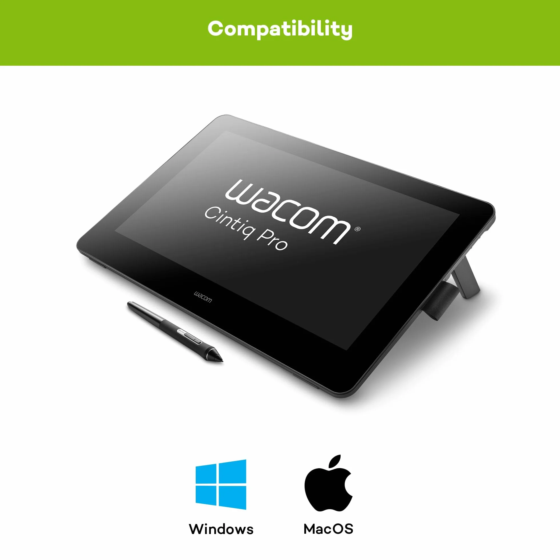 Wacom Cintiq Pro 16 Profesjonalny Tablet Graficzny 4K z Ekranem Wielodotykowym 98% Adobe RGB