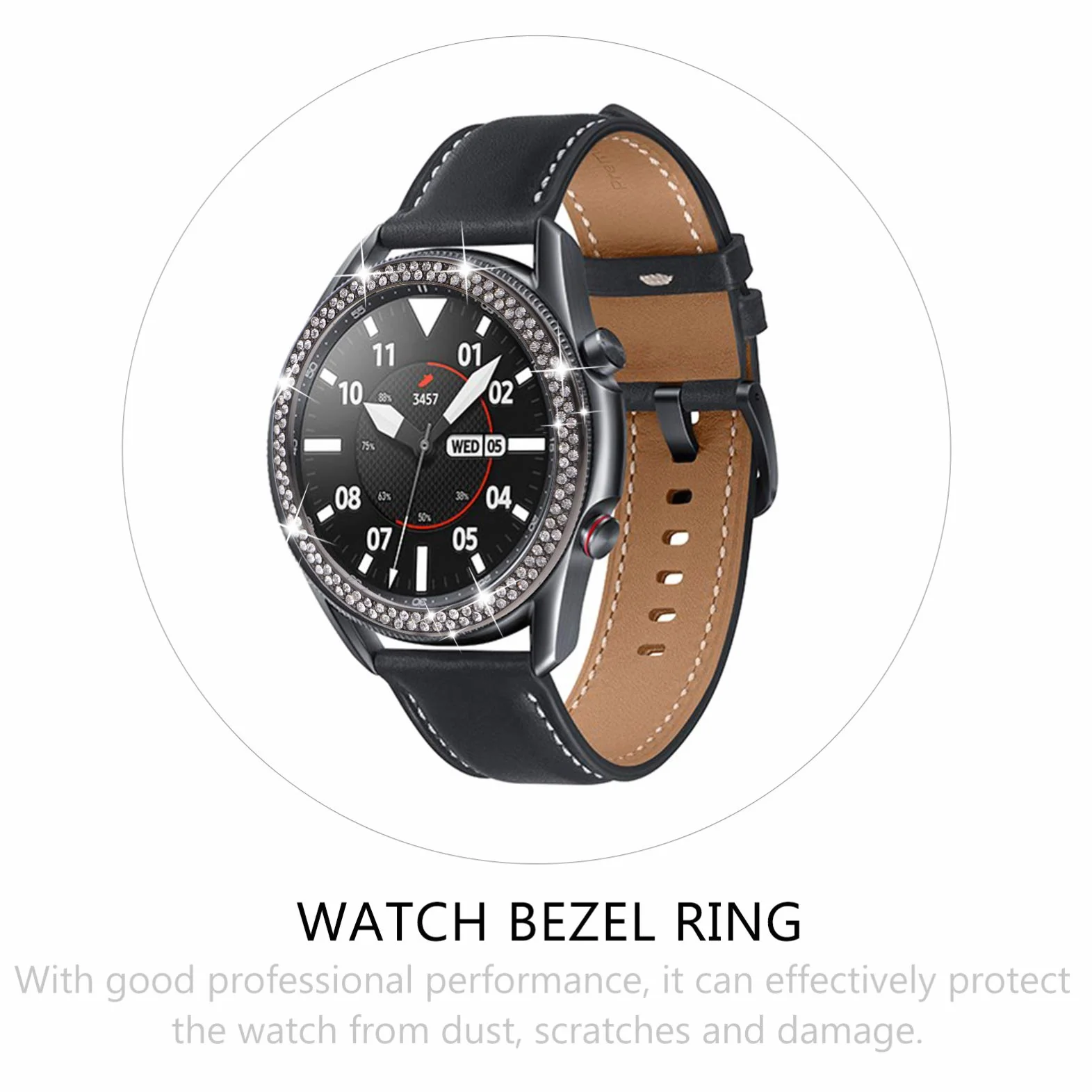 iplusmile 1 Zestaw Pierścieni Zegarka z Diamentową Ramką Kompatybilny z Watch Dekoracyjny Akcesorium